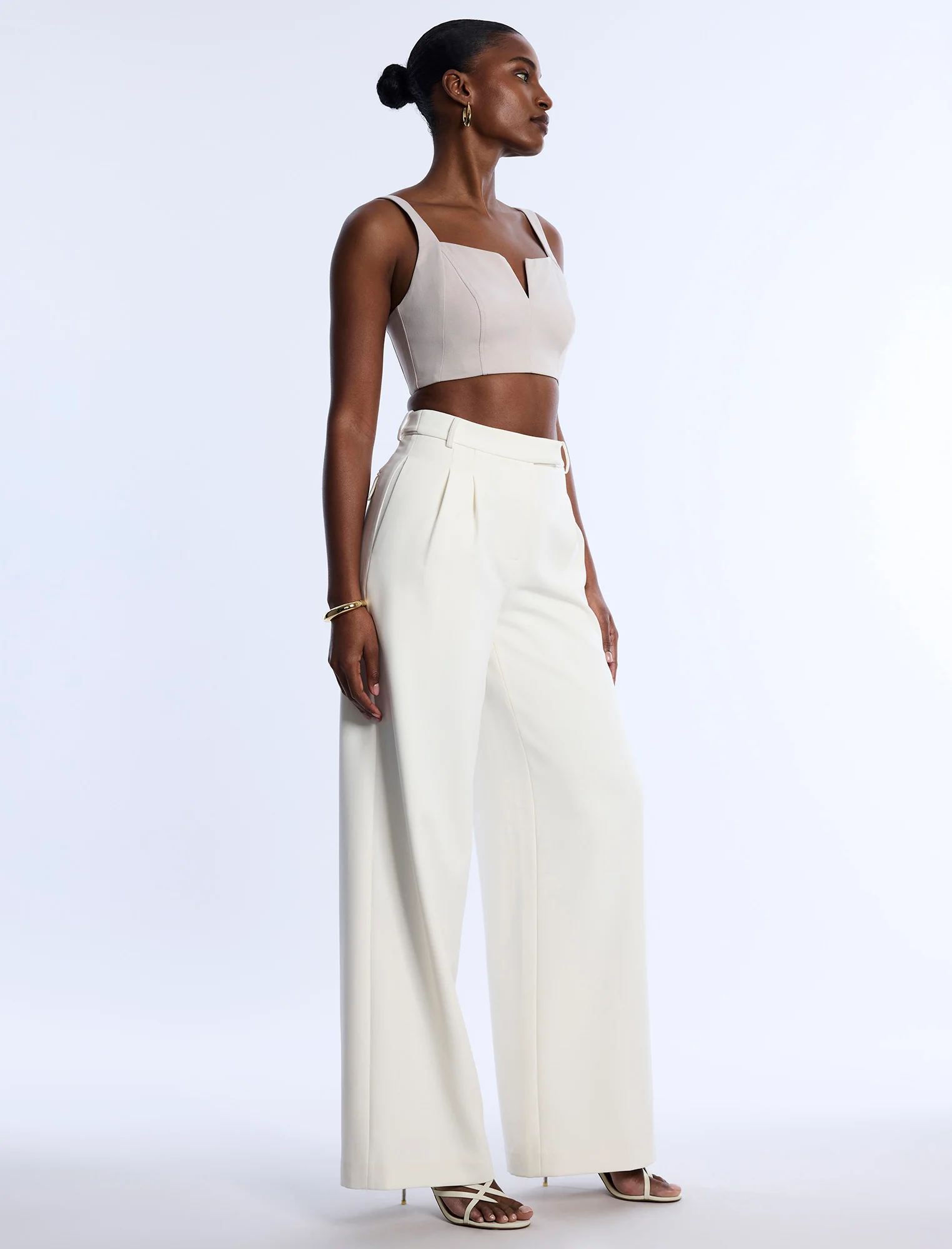Pleat Front Wide Leg Pant - Builderot