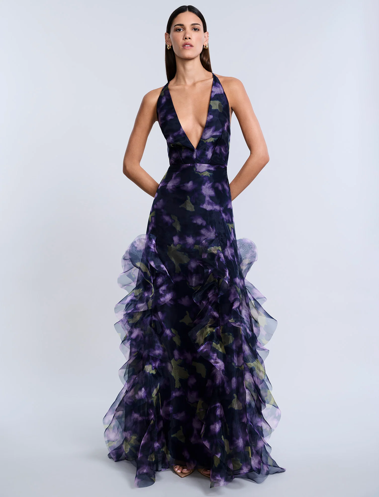 Printed Organza Gown - Builderot