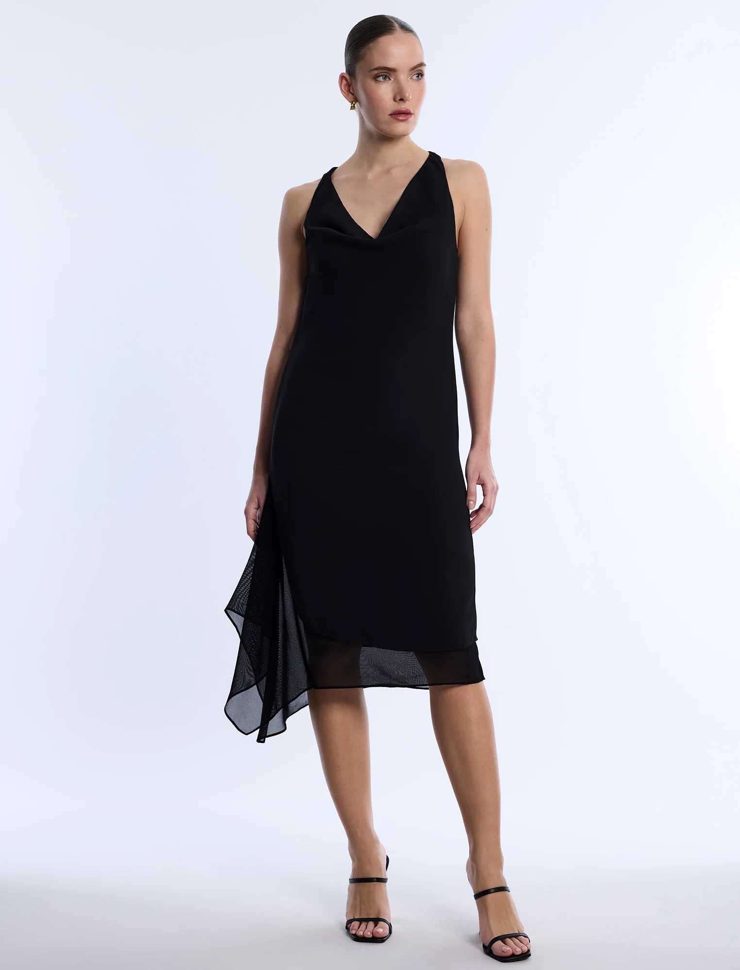 Twist And Drape Combo Dress - Builderot