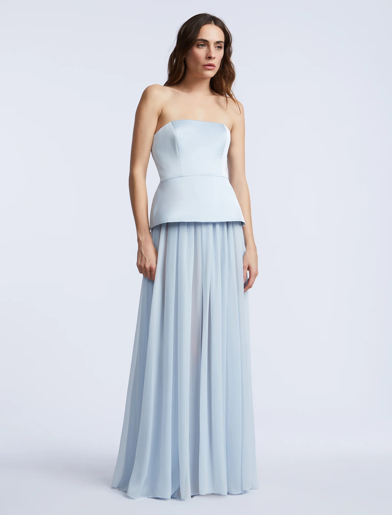 Strapless Peplum Gown - Builderot
