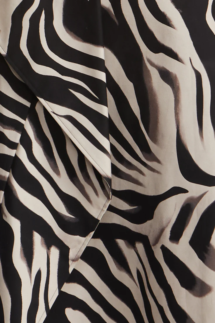 Printed Side Panel Midi Skirt - Builderot