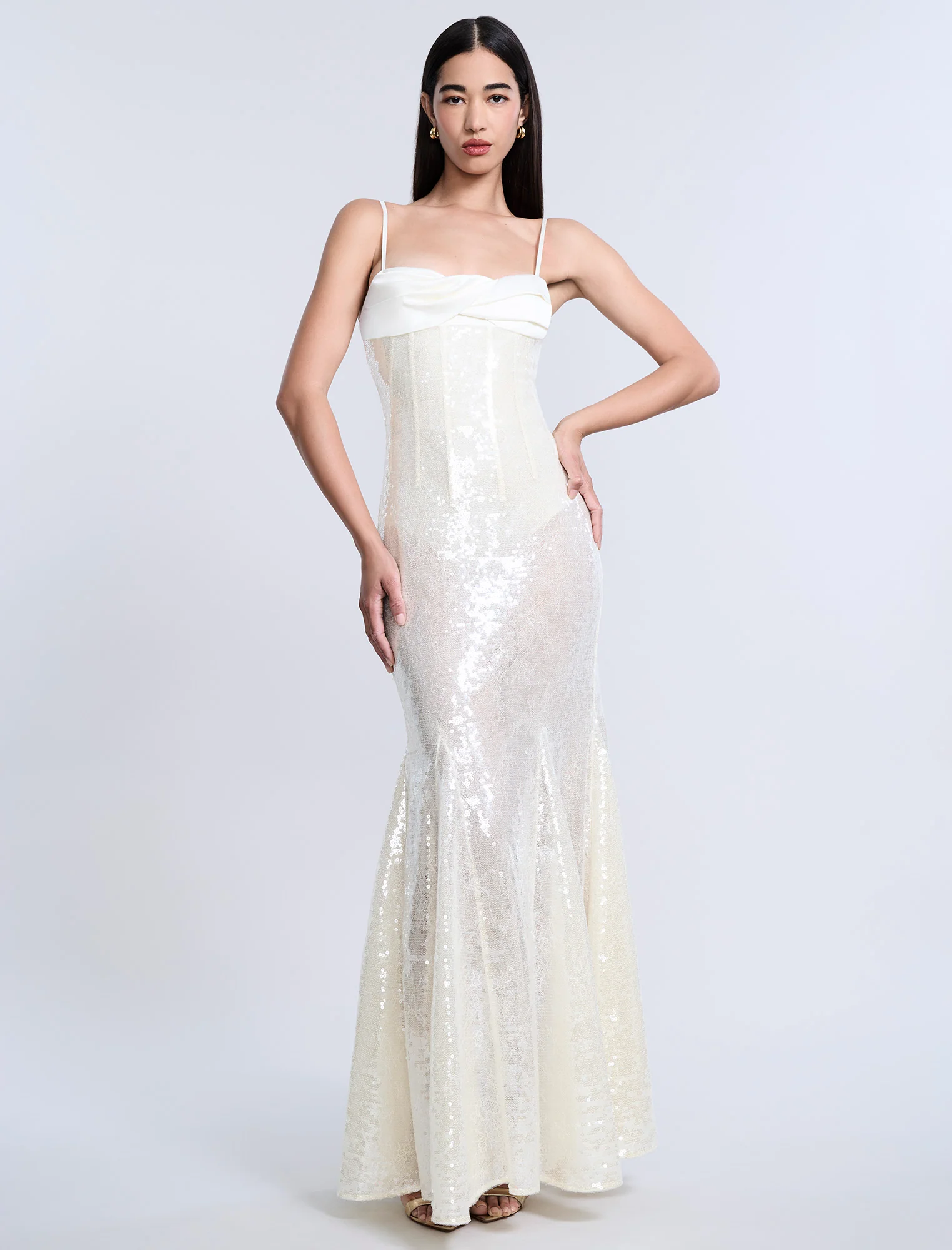 Sequin Lace Gusset Gown - Builderot