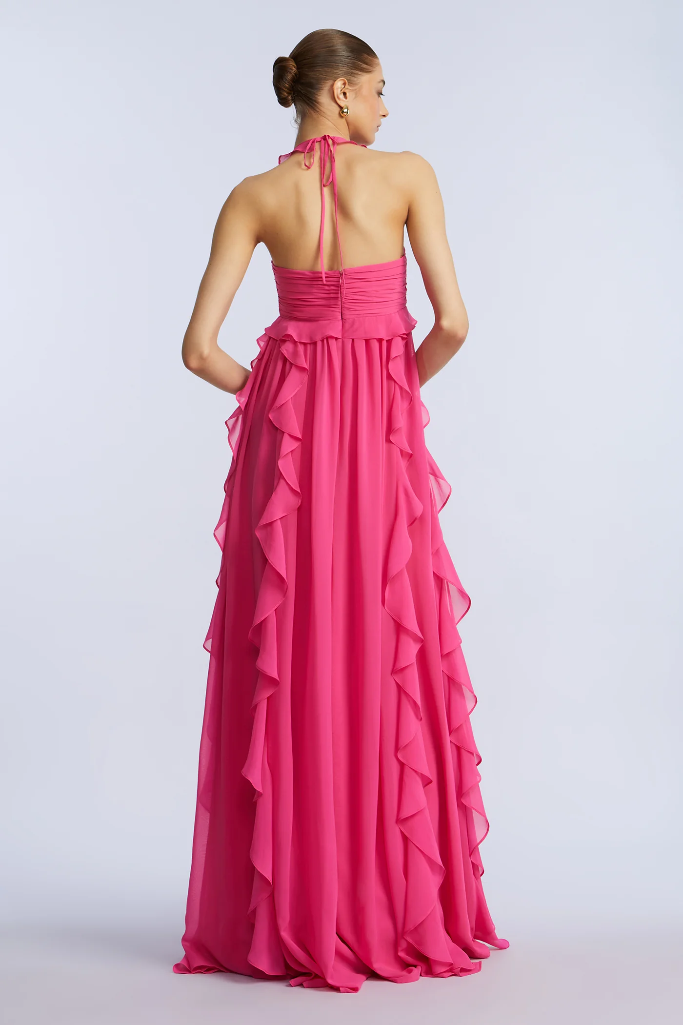 Ruffle Chiffon Gown - Builderot