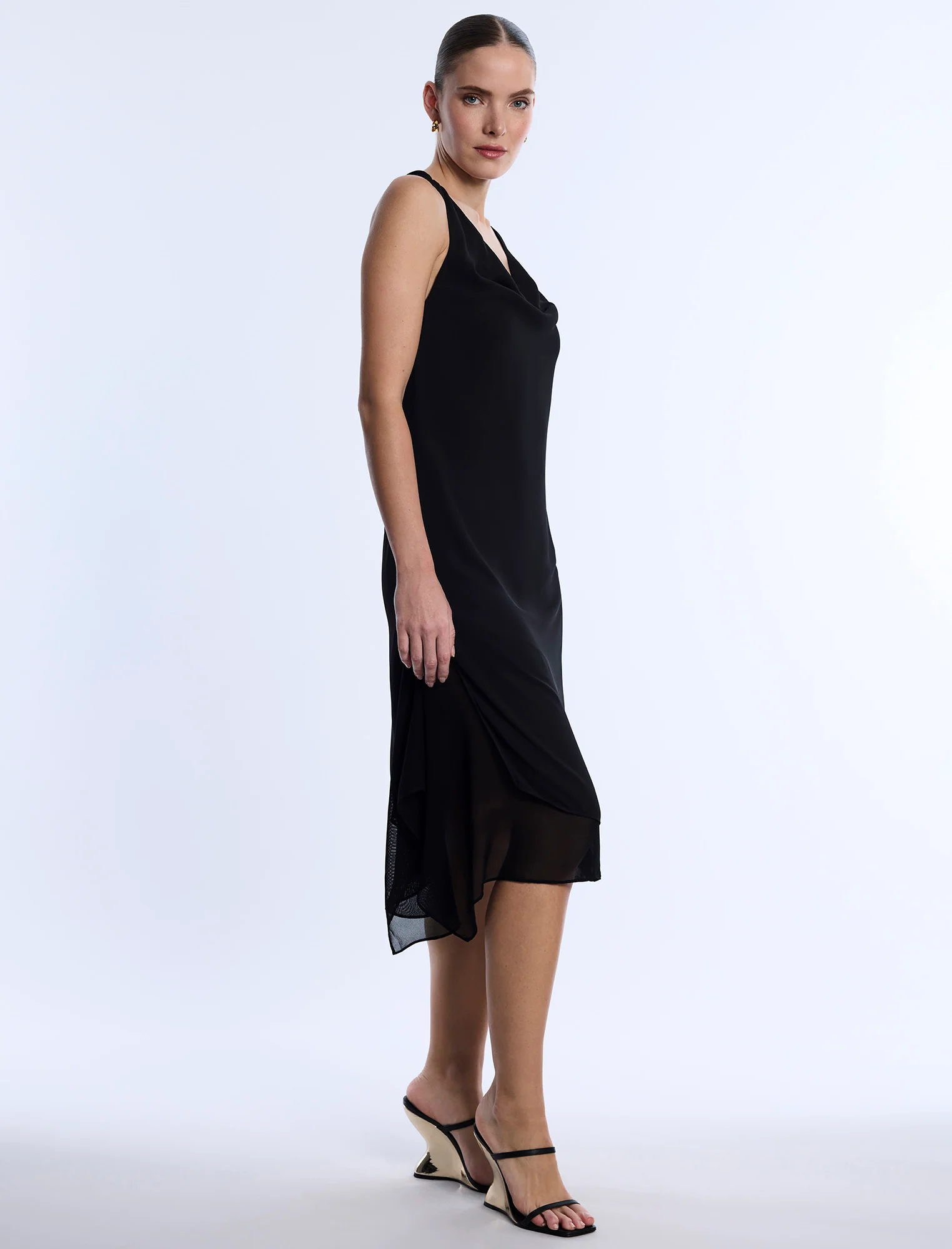 Twist And Drape Combo Dress - Builderot