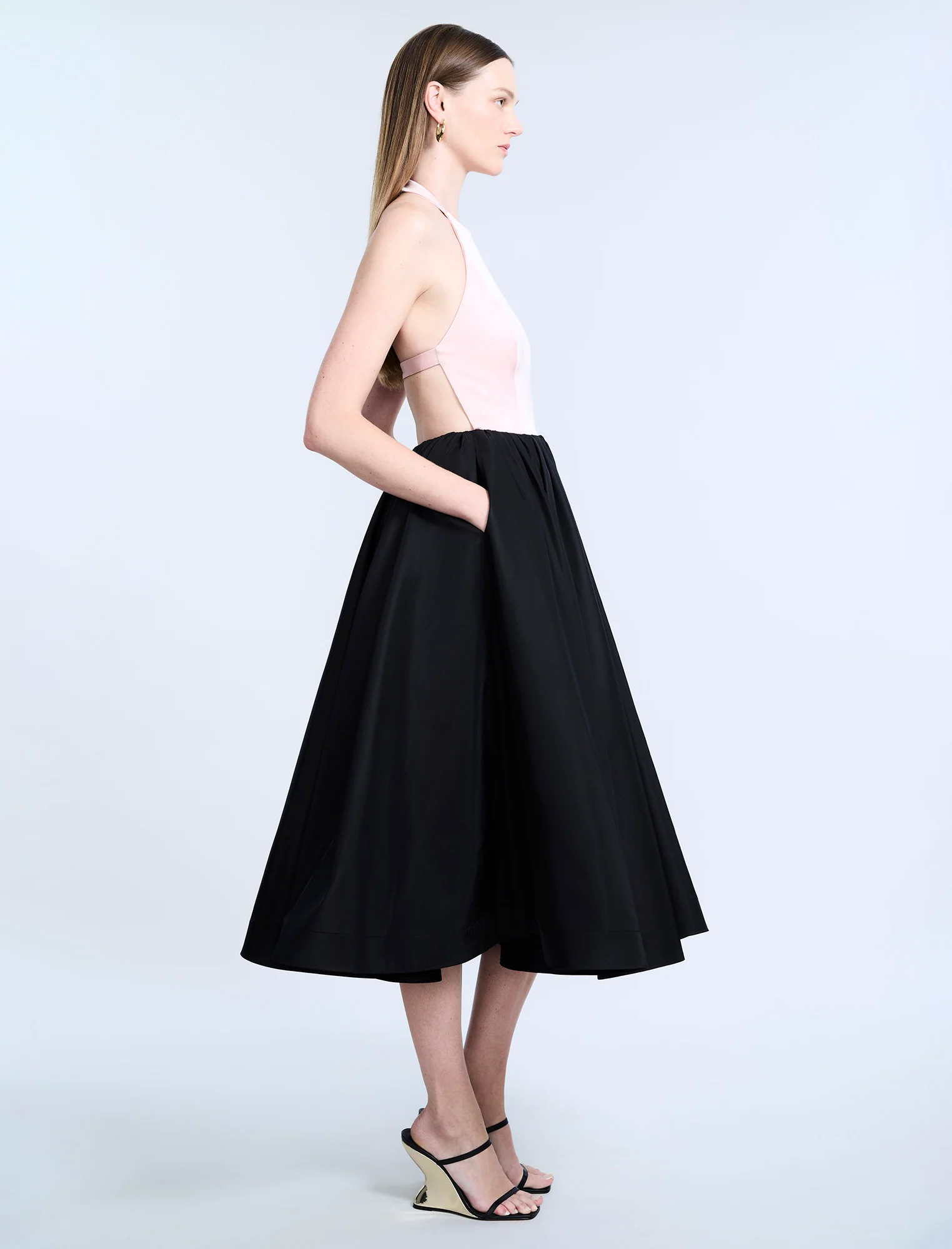 Halter Tea Length Dress - Builderot