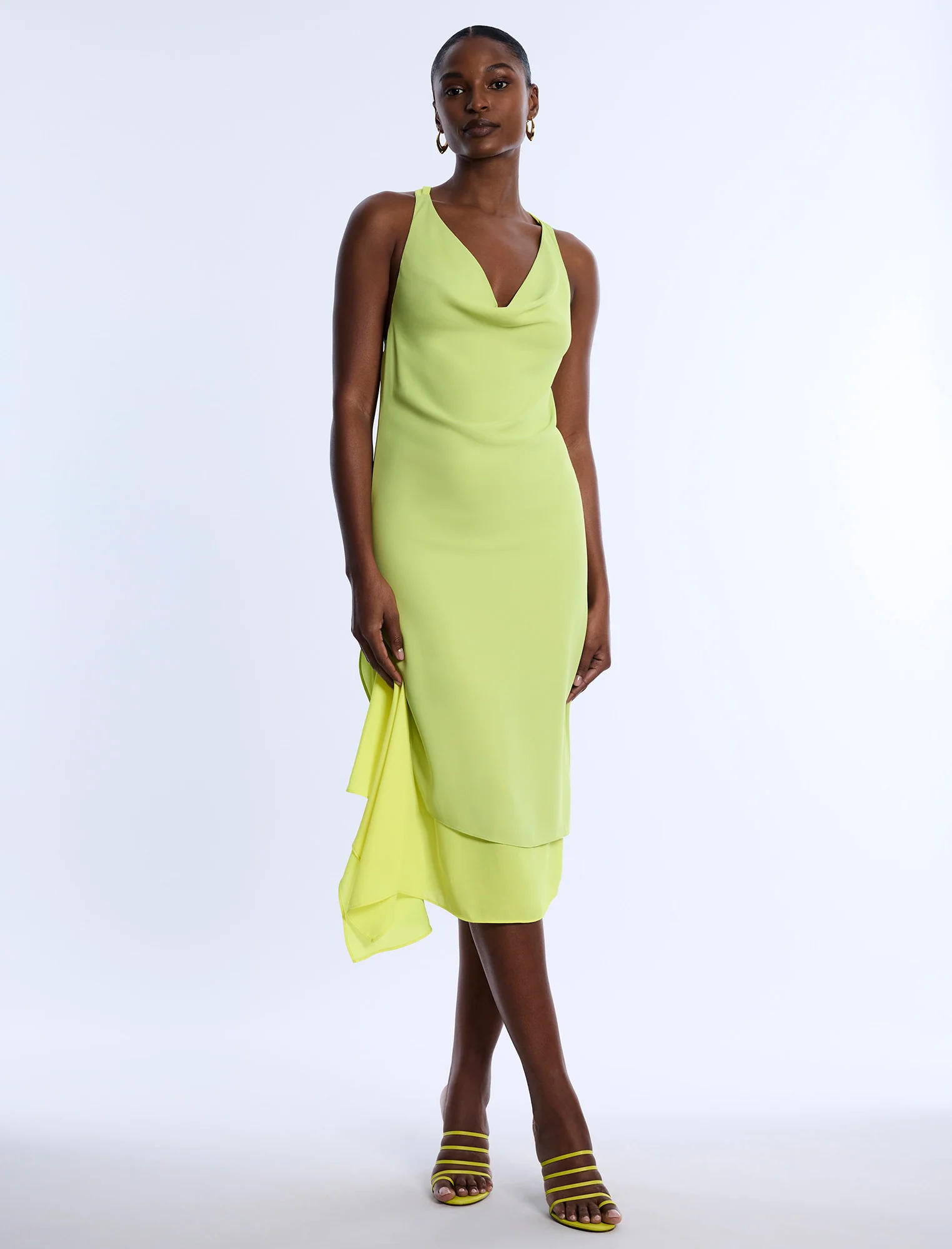 Twist And Drape Combo Dress - Builderot