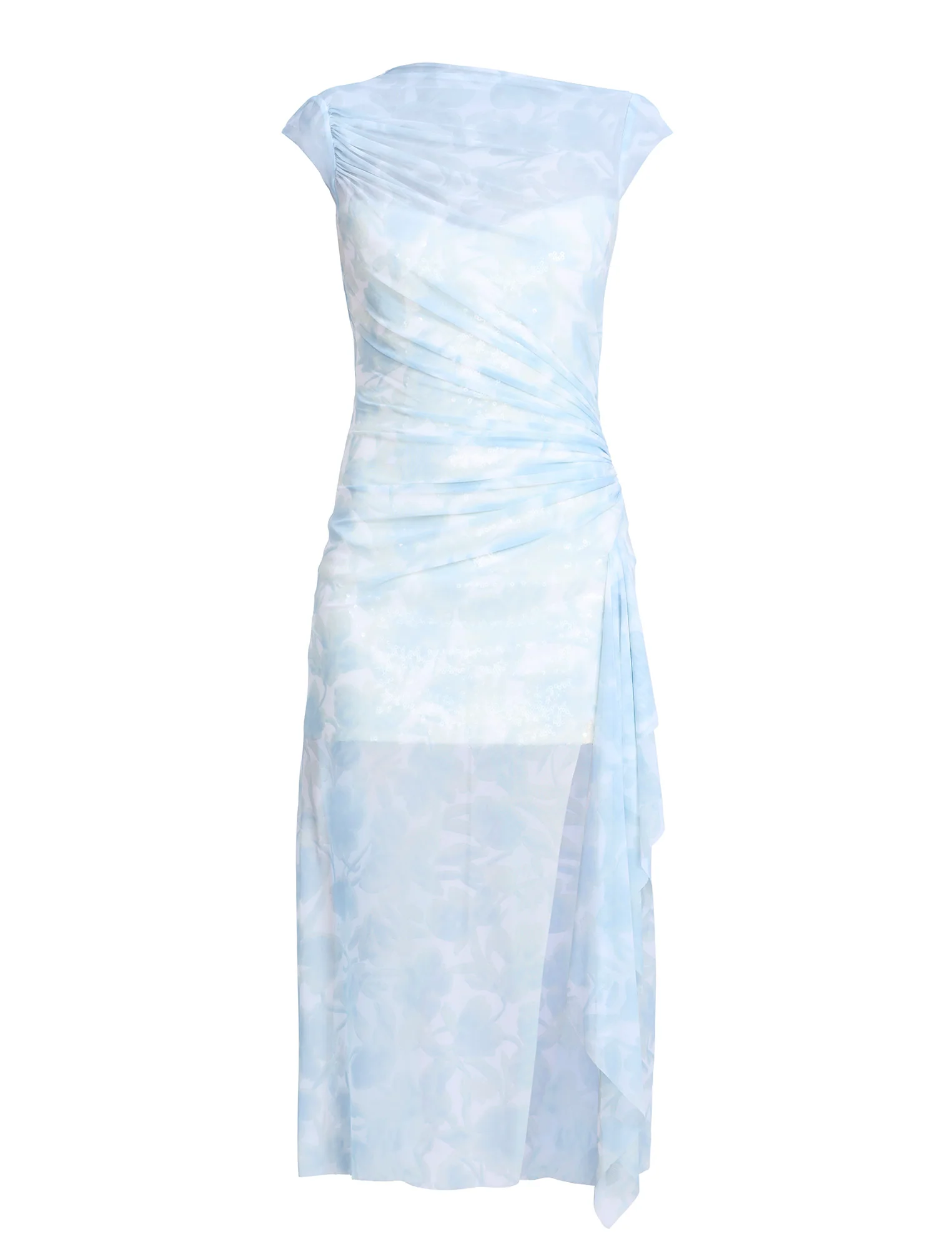 Mesh & Sequin Midi Dress - Builderot