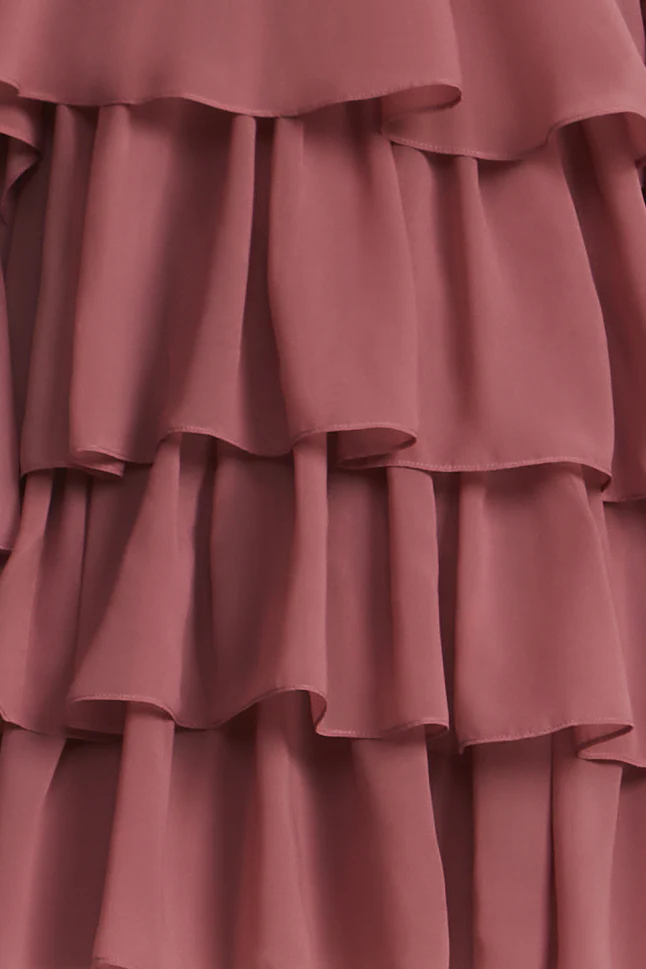 Chiffon Ruffle Mini Dress - Builderot