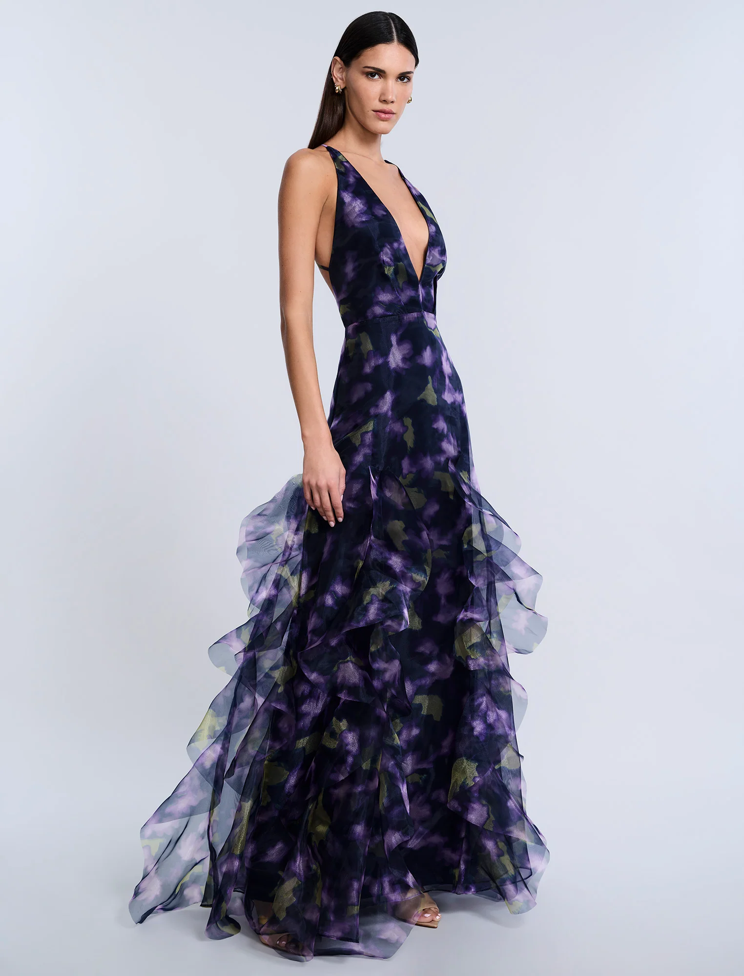 Printed Organza Gown - Builderot
