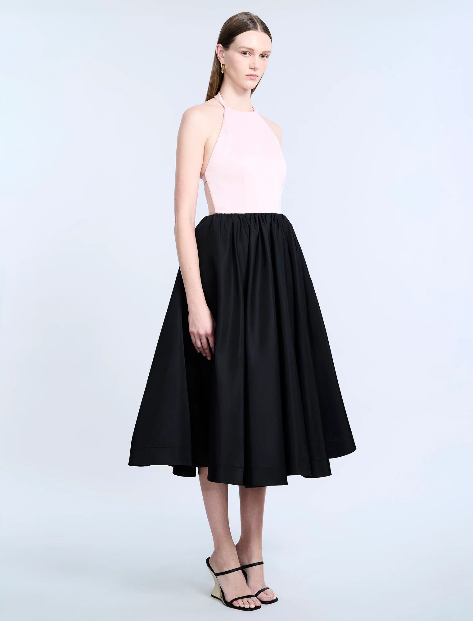 Halter Tea Length Dress - Builderot