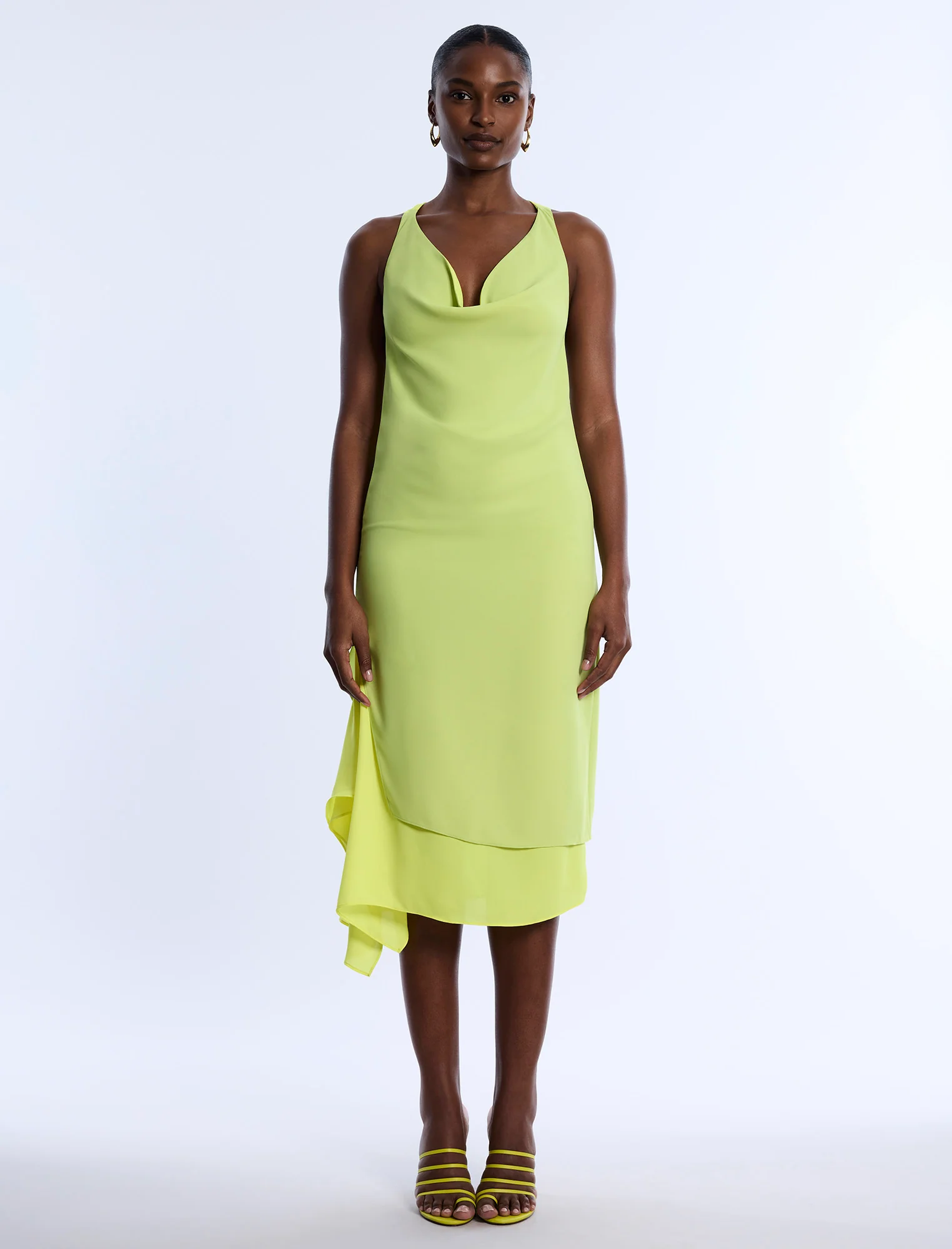 Twist And Drape Combo Dress - Builderot