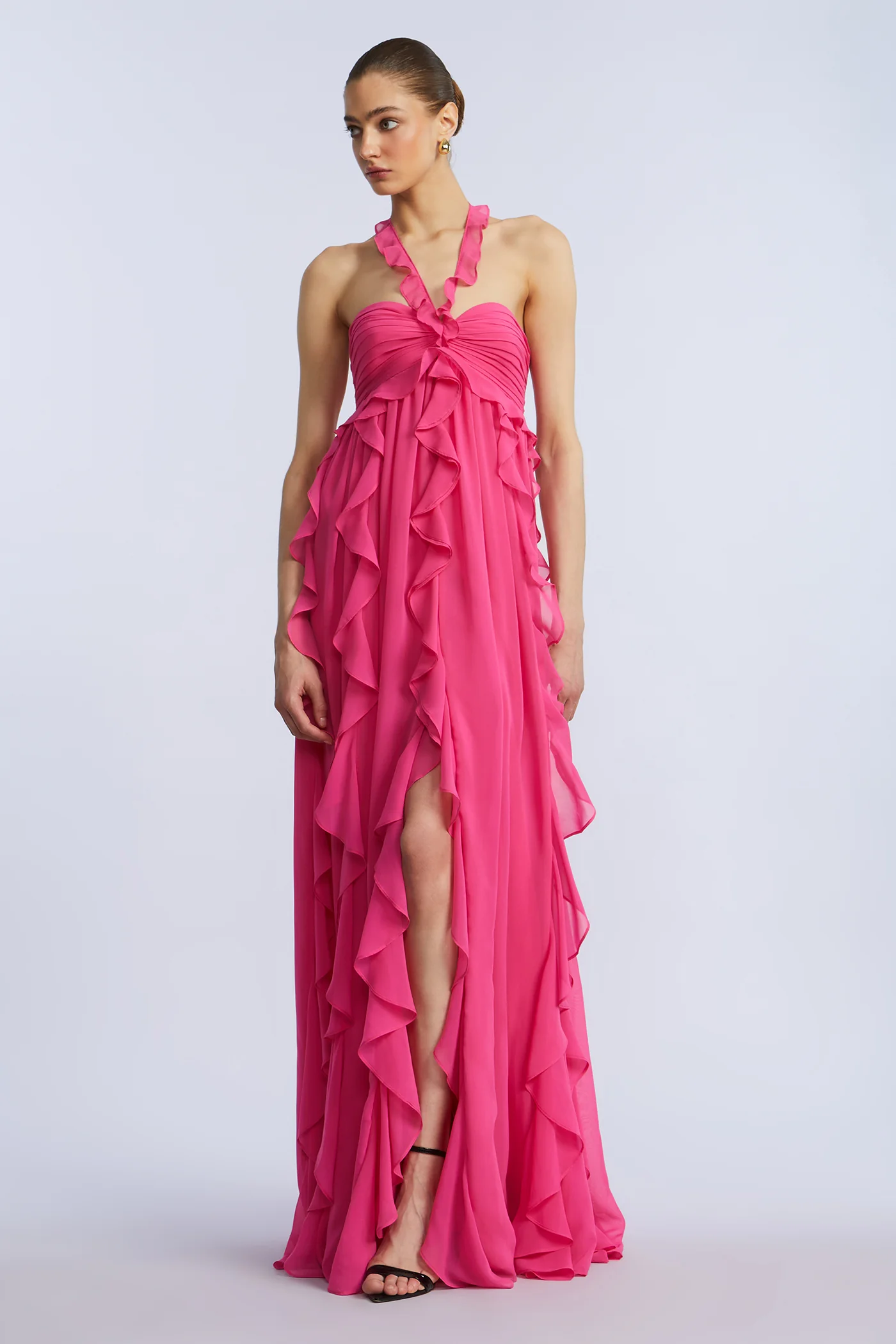 Ruffle Chiffon Gown - Builderot