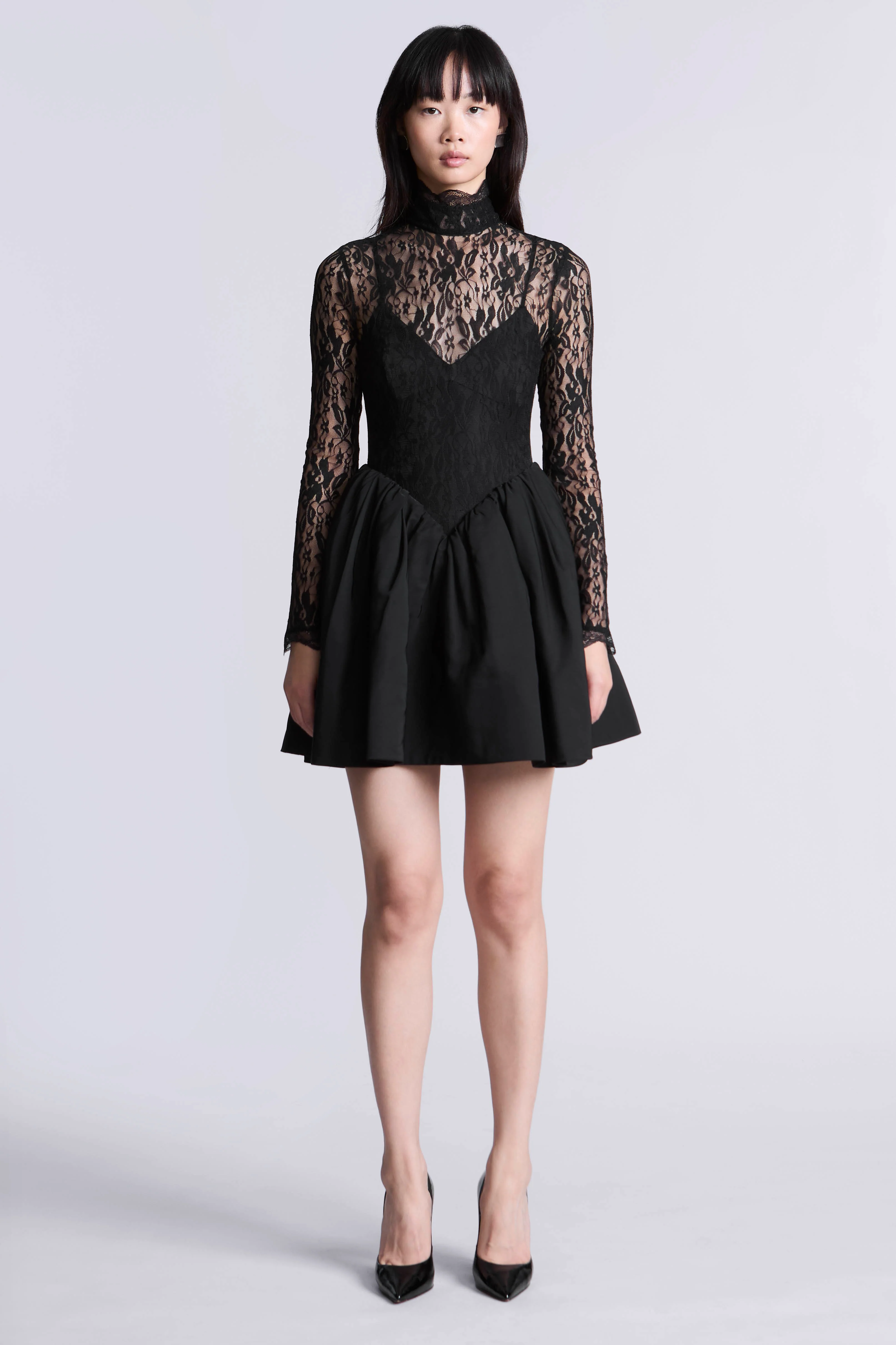 Stretch Lace Bubble Dress - Builderot