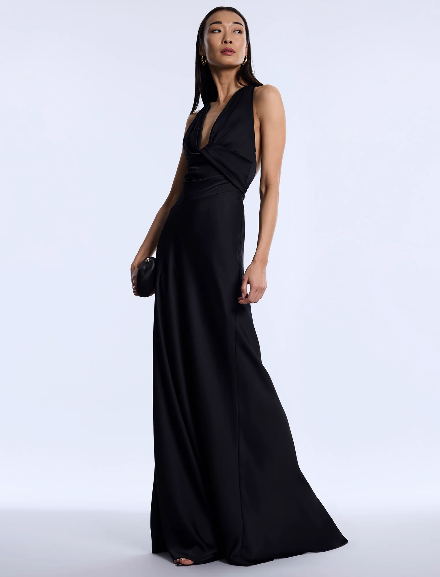 Cowl Neck Halter Gown - Builderot