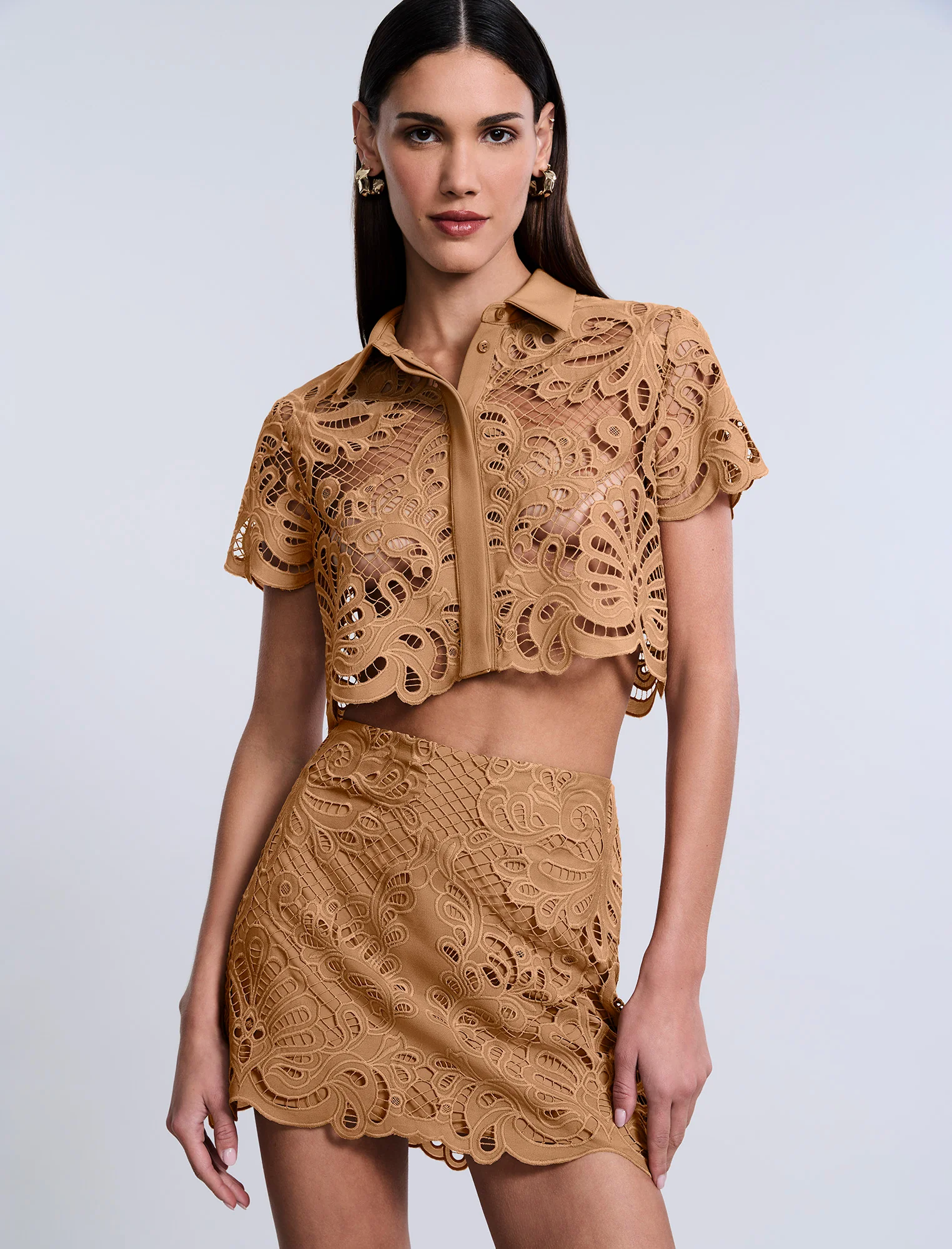 Eyelet  Button Down Polo - Builderot