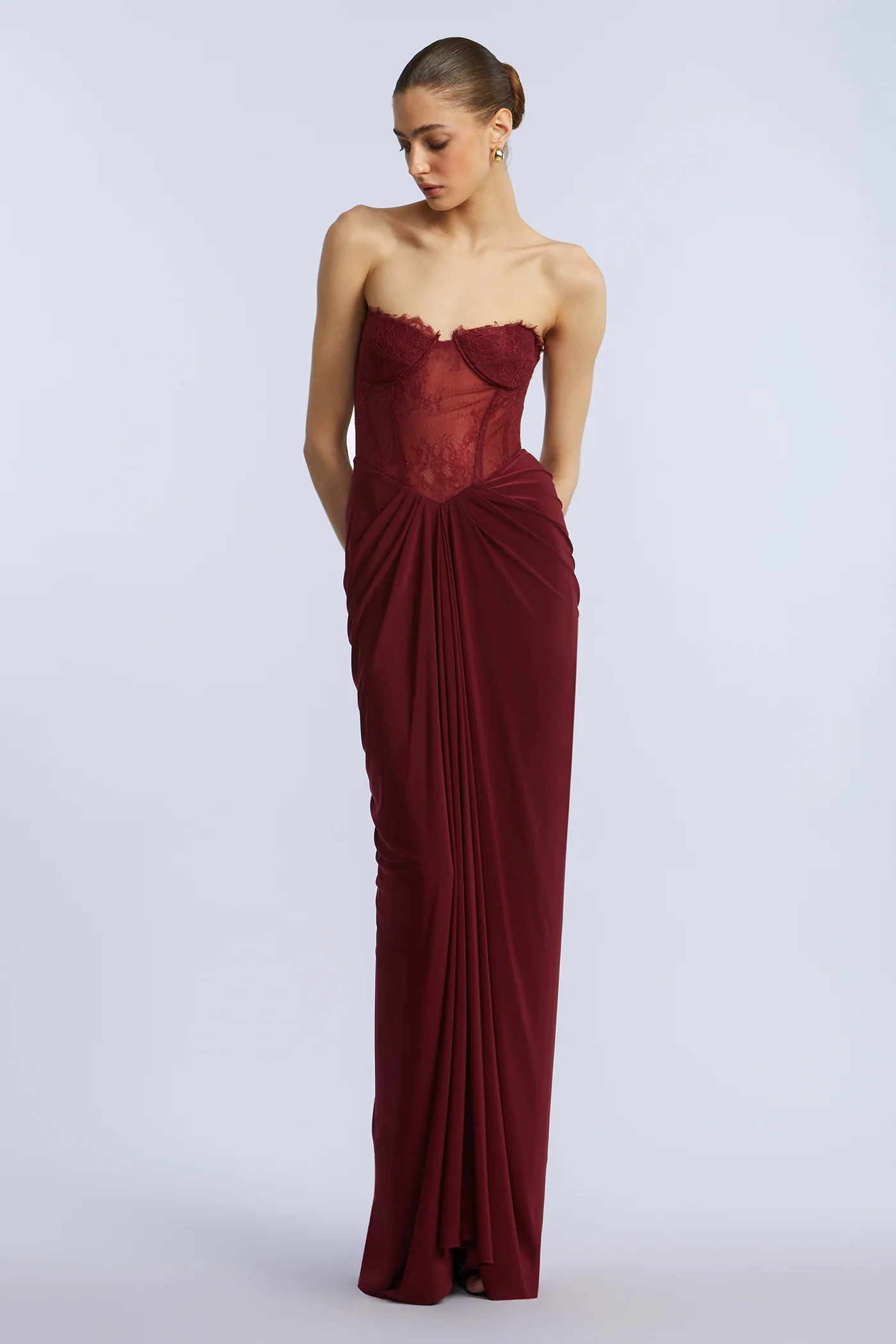 Lace & Jersey Gown - Builderot