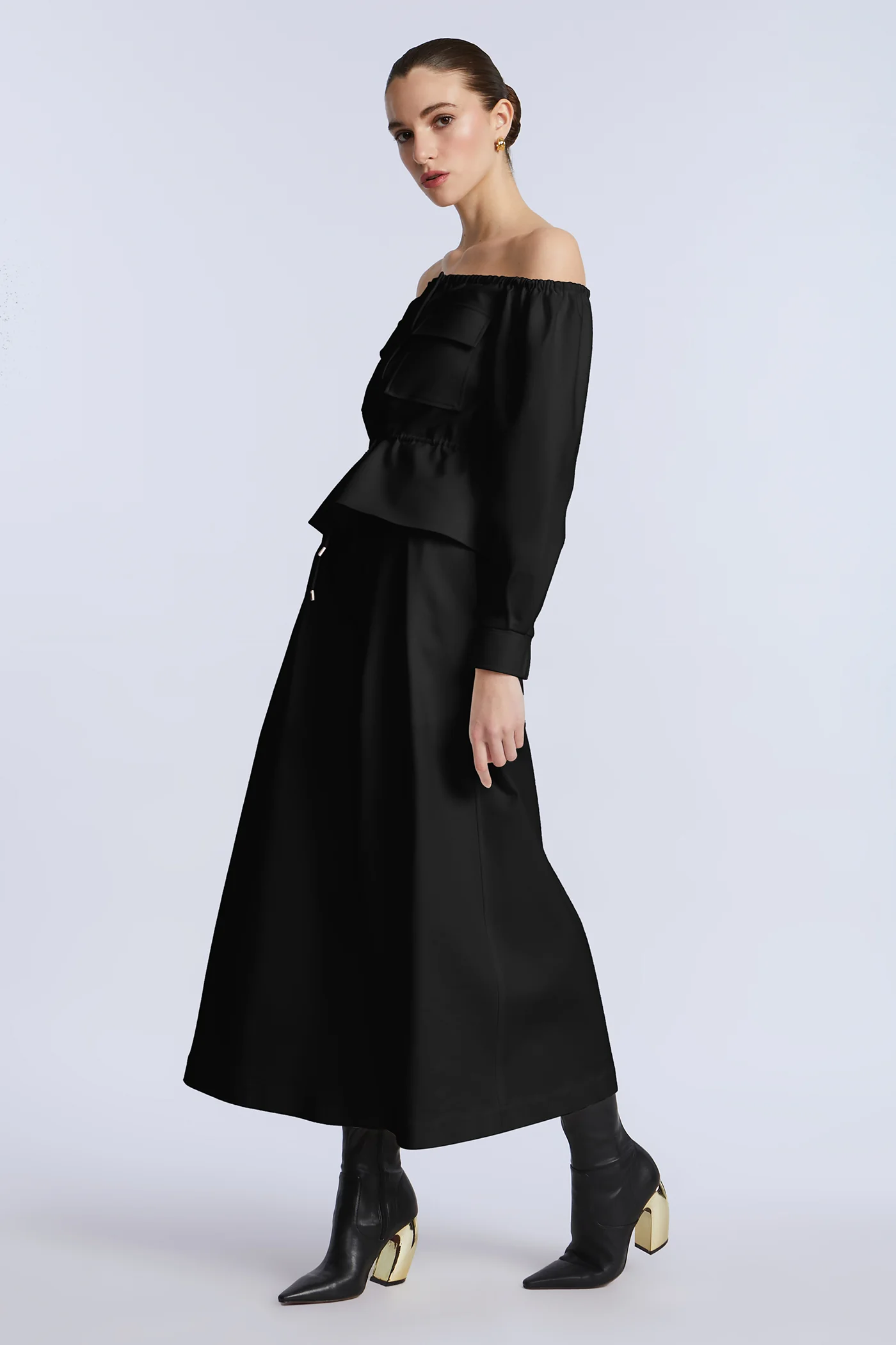 Pleated Front Crop Pant - Builderot