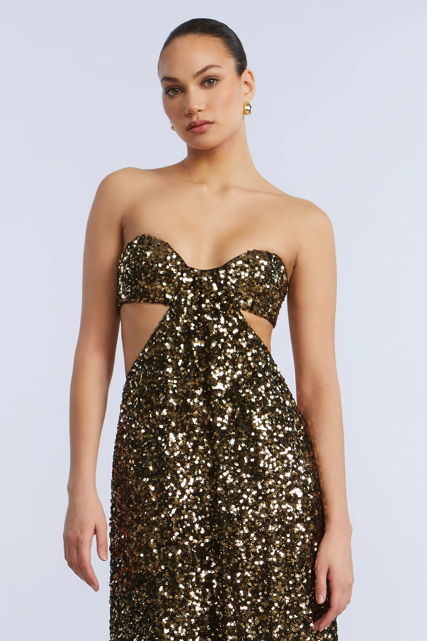 Sequin Strapless Gown - Builderot