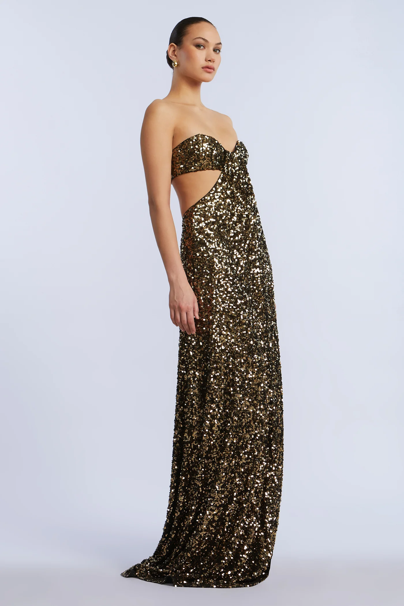 Sequin Strapless Gown - Builderot