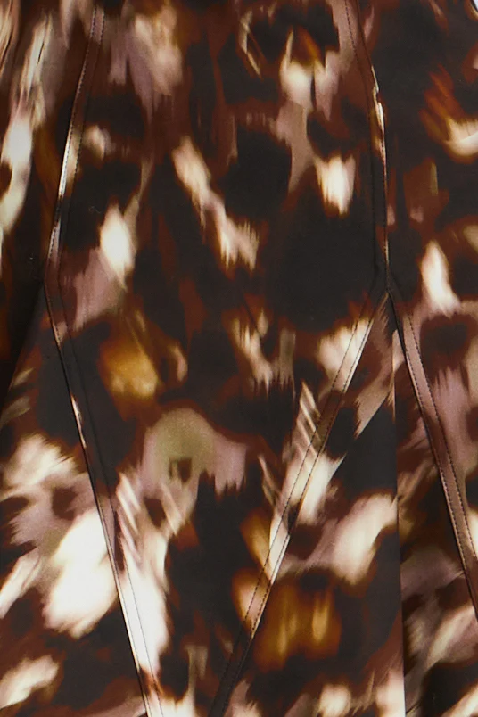 Printed Godet Dress - Builderot