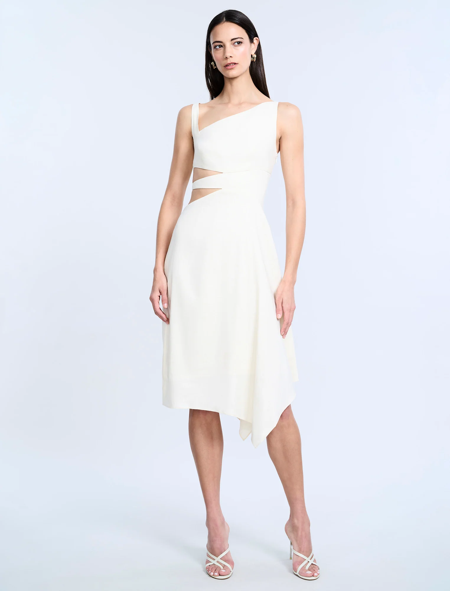Cutout Linen Dress - Builderot