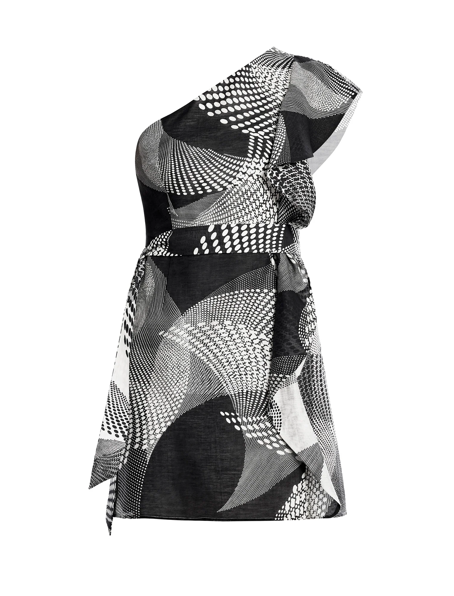 One Shoulder Flounce Mini - Builderot