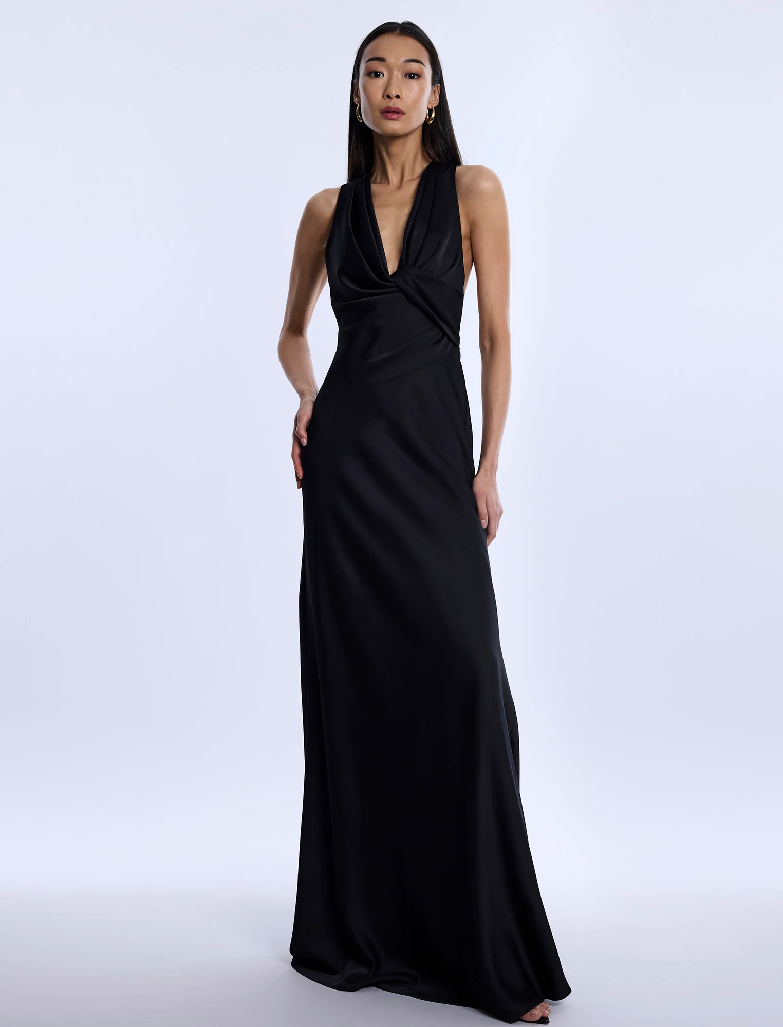 Cowl Neck Halter Gown - Builderot