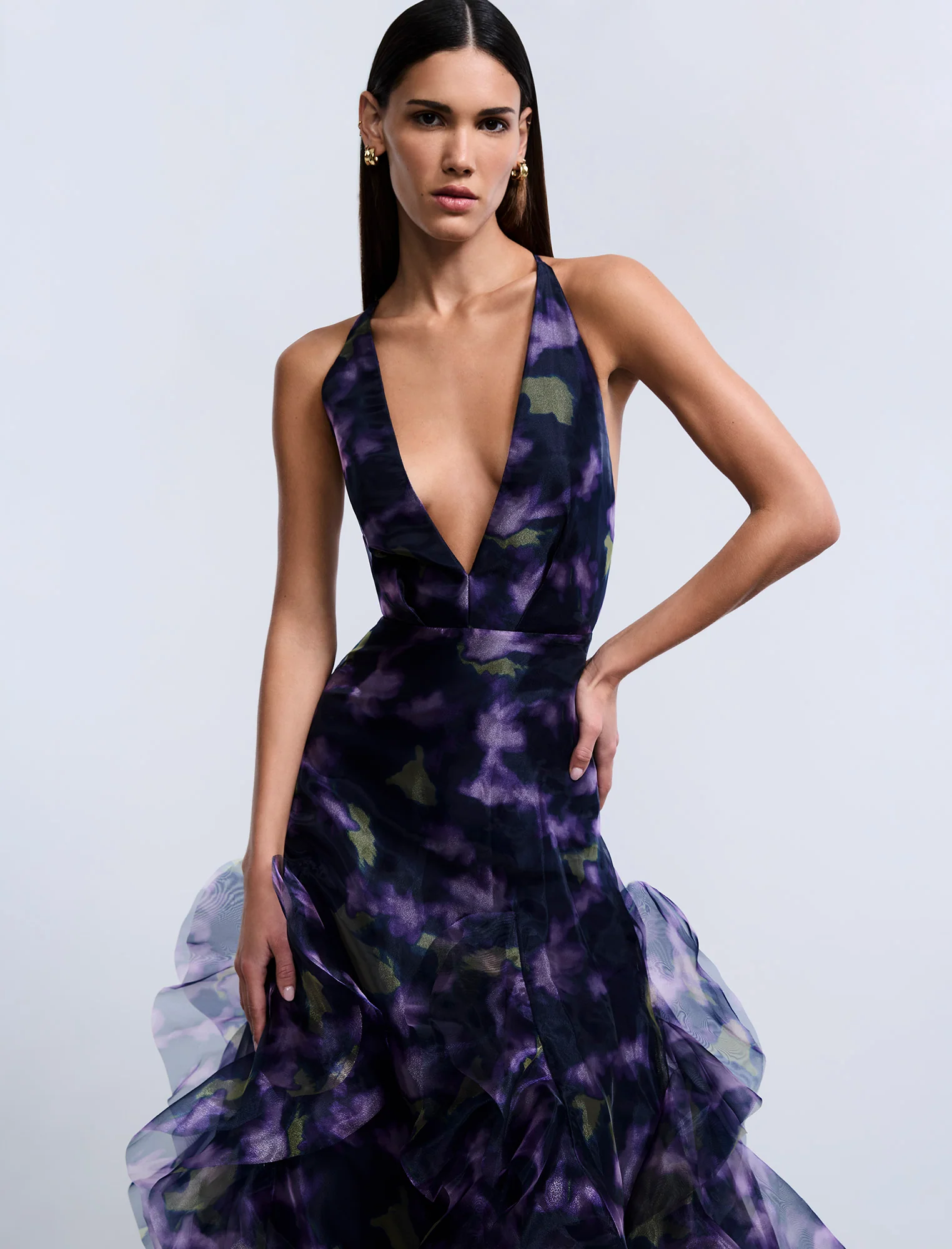Printed Organza Gown - Builderot