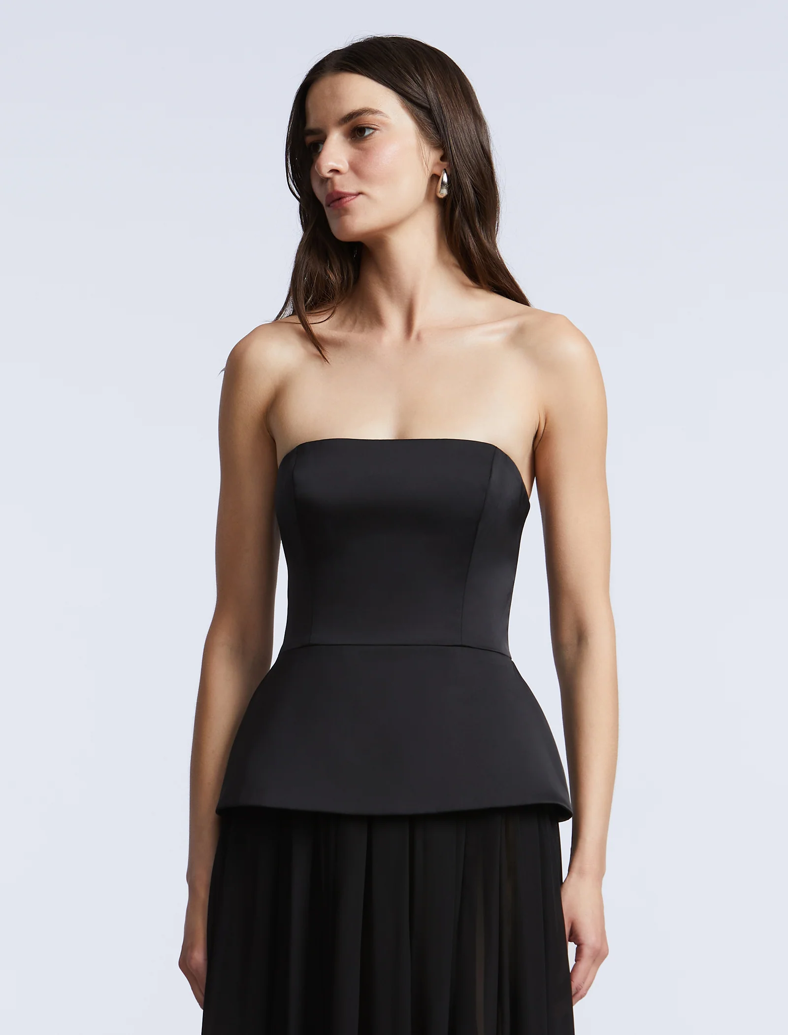 Strapless Peplum Gown - Builderot