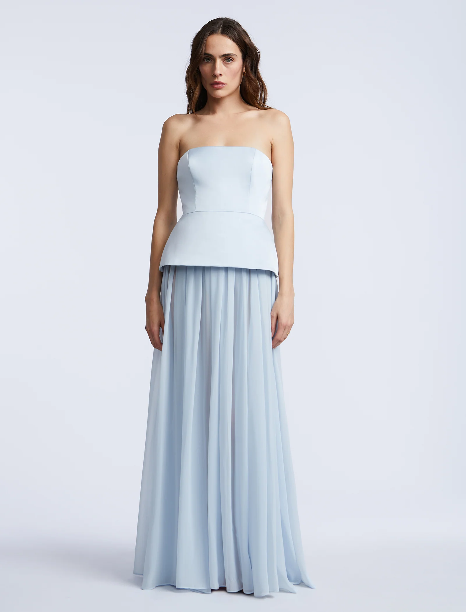 Strapless Peplum Gown - Builderot