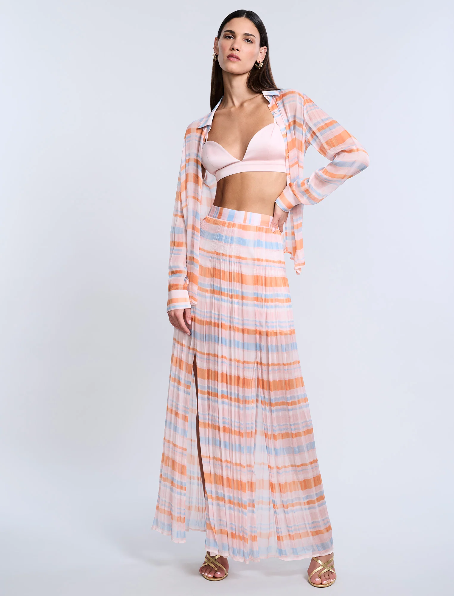 Printed Pleated Skirt - Builderot