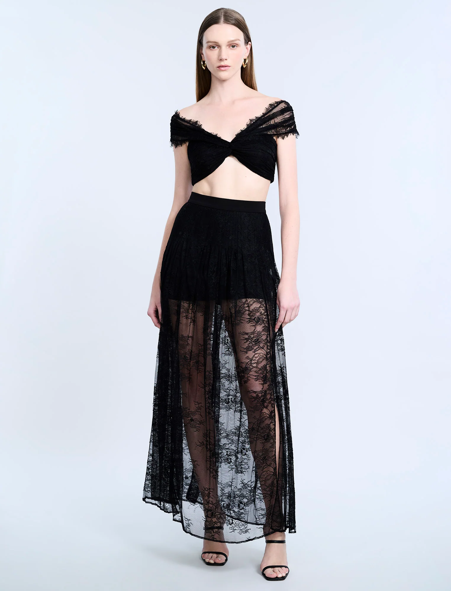Pleated Lace Skirt - Builderot