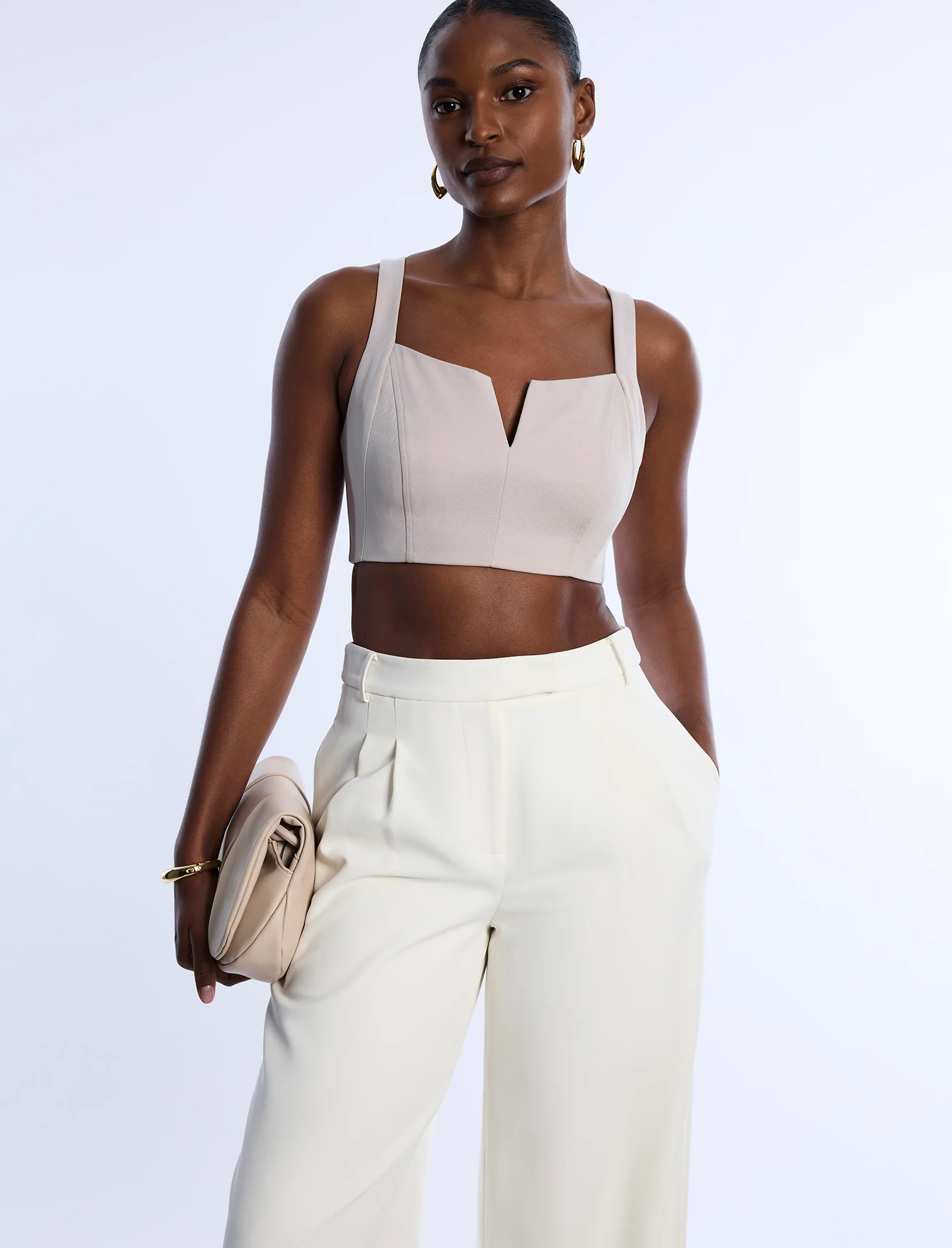 Pleat Front Wide Leg Pant - Builderot