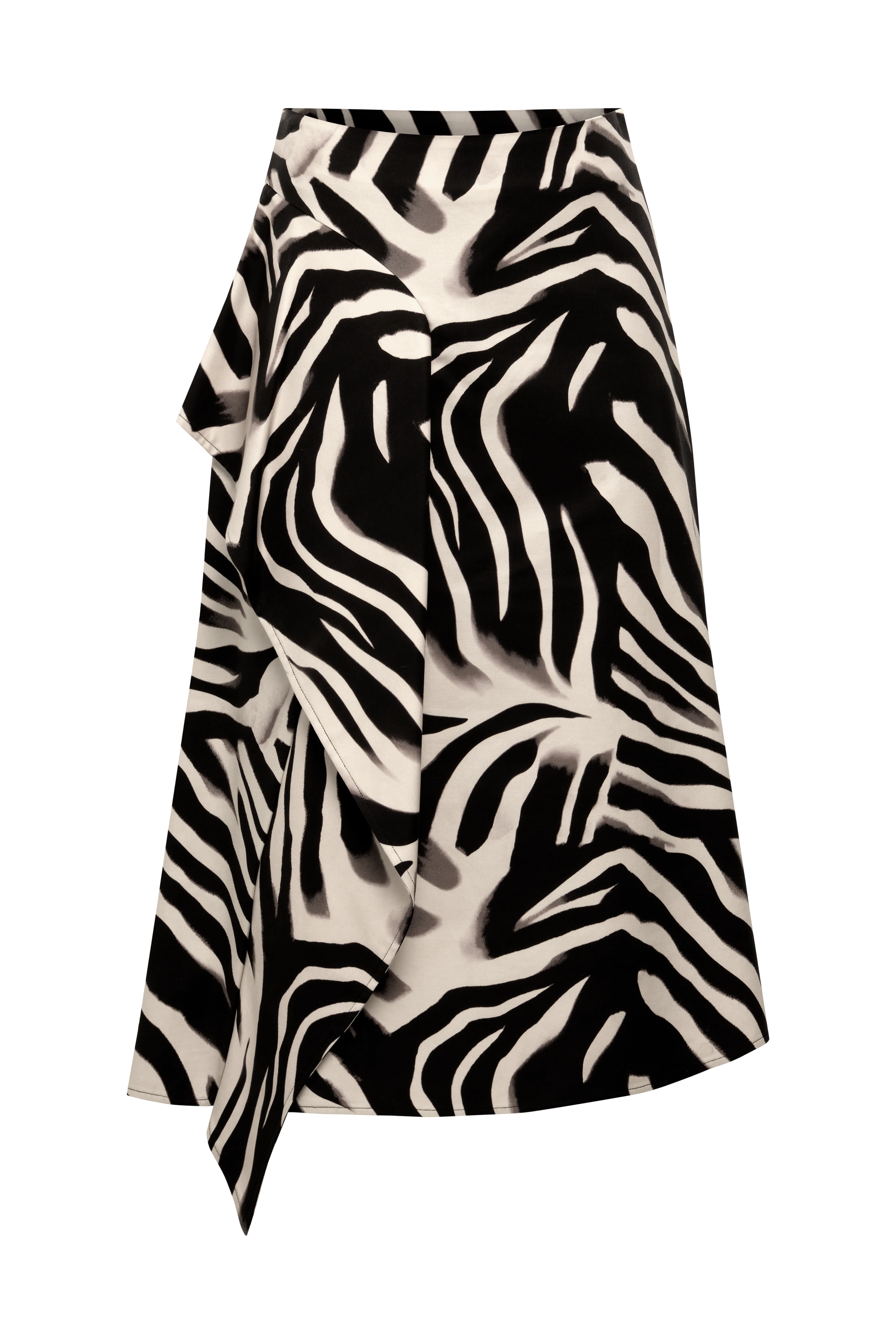 Printed Side Panel Midi Skirt - Builderot