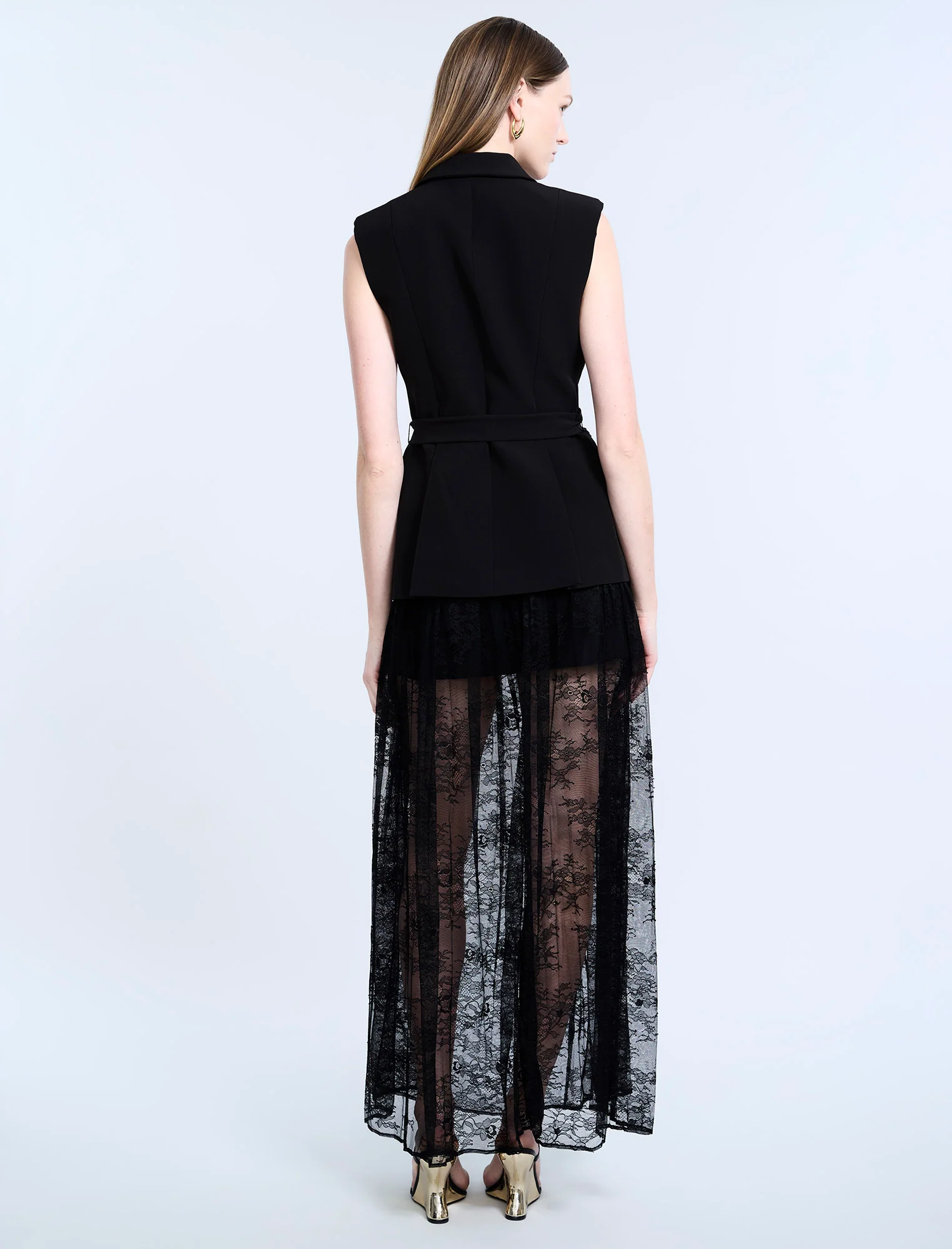 Belted Double Breasted Vest - Builderot