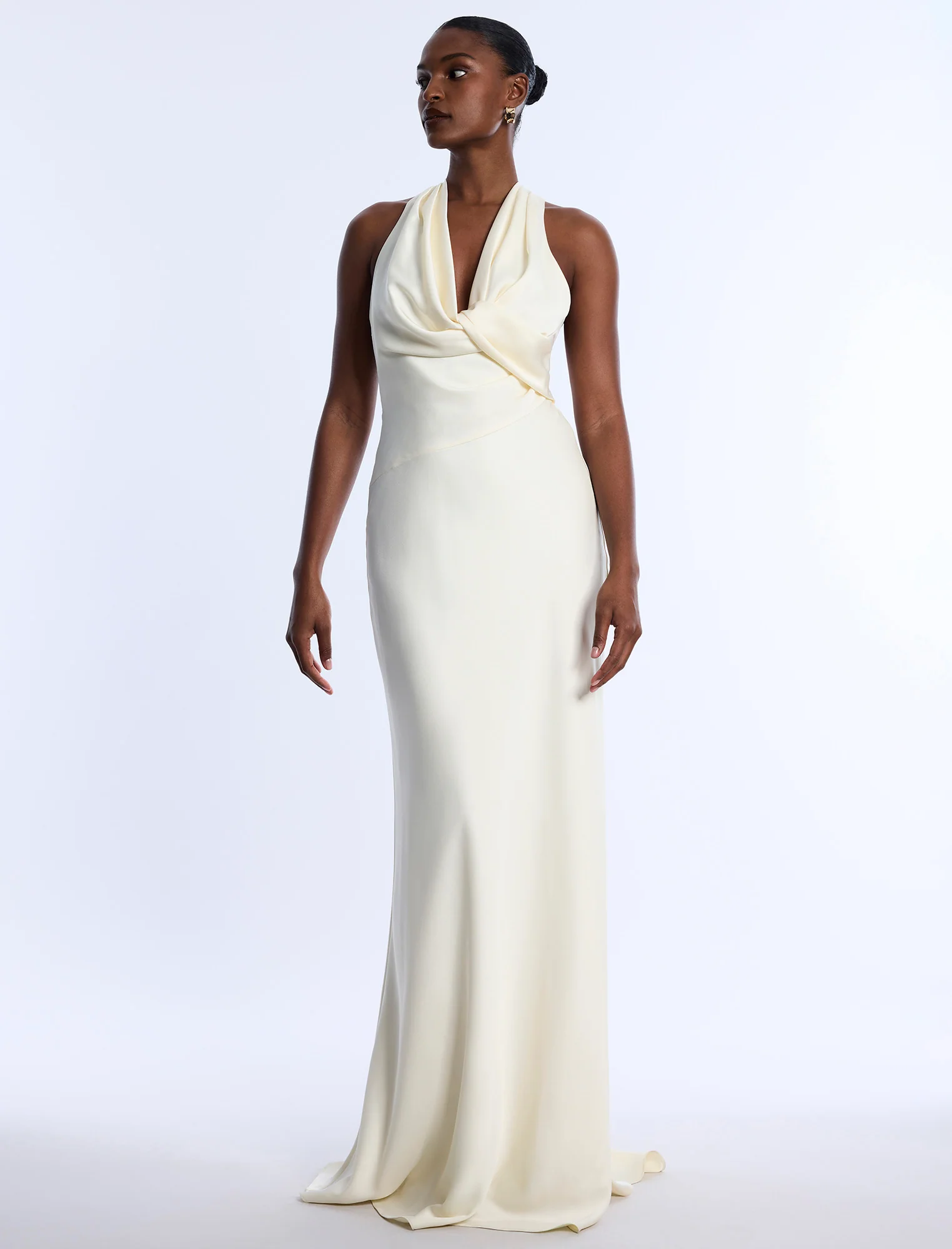Cowl Neck Halter Gown - Builderot