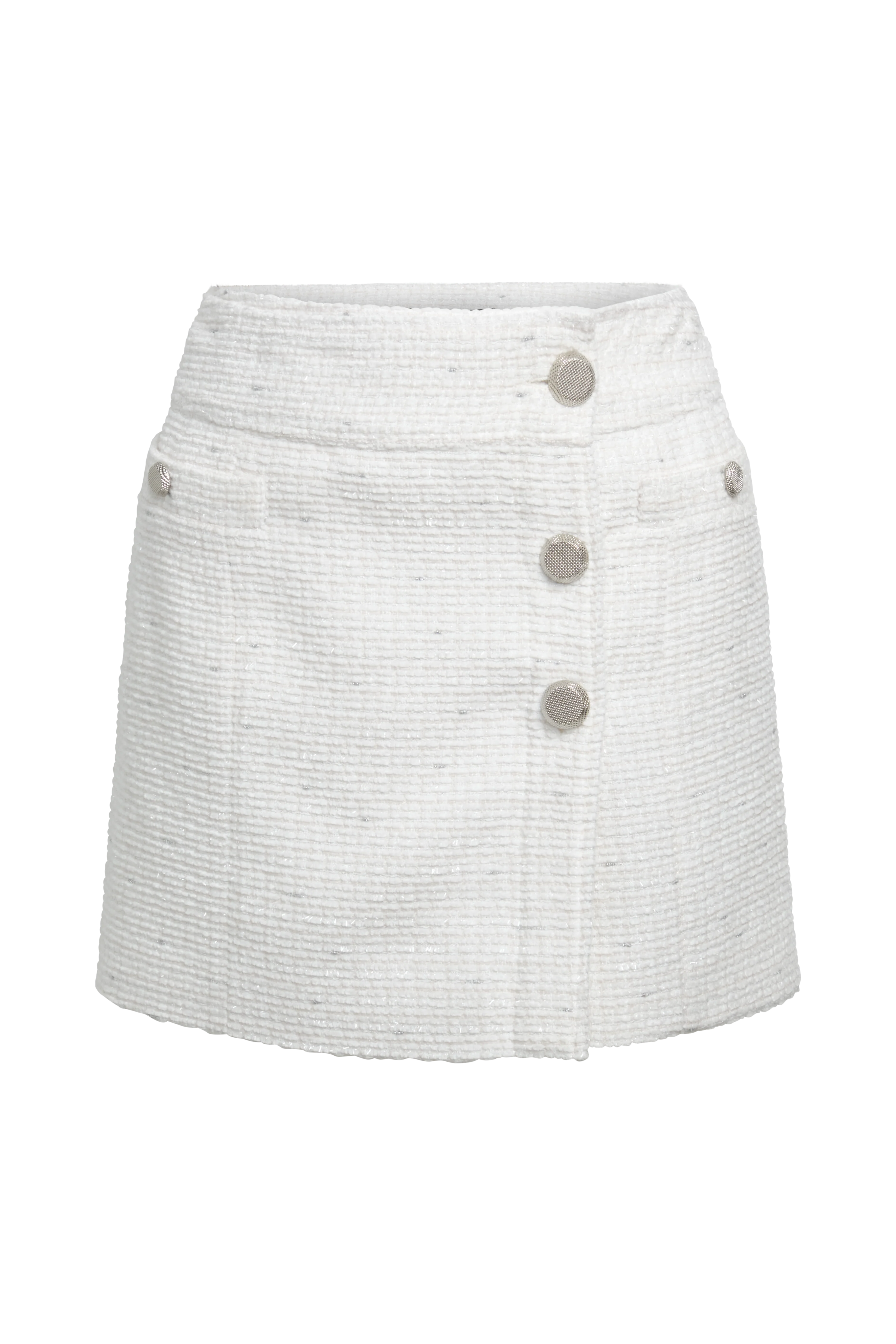 Tweed Wrap Short Skirt - Builderot