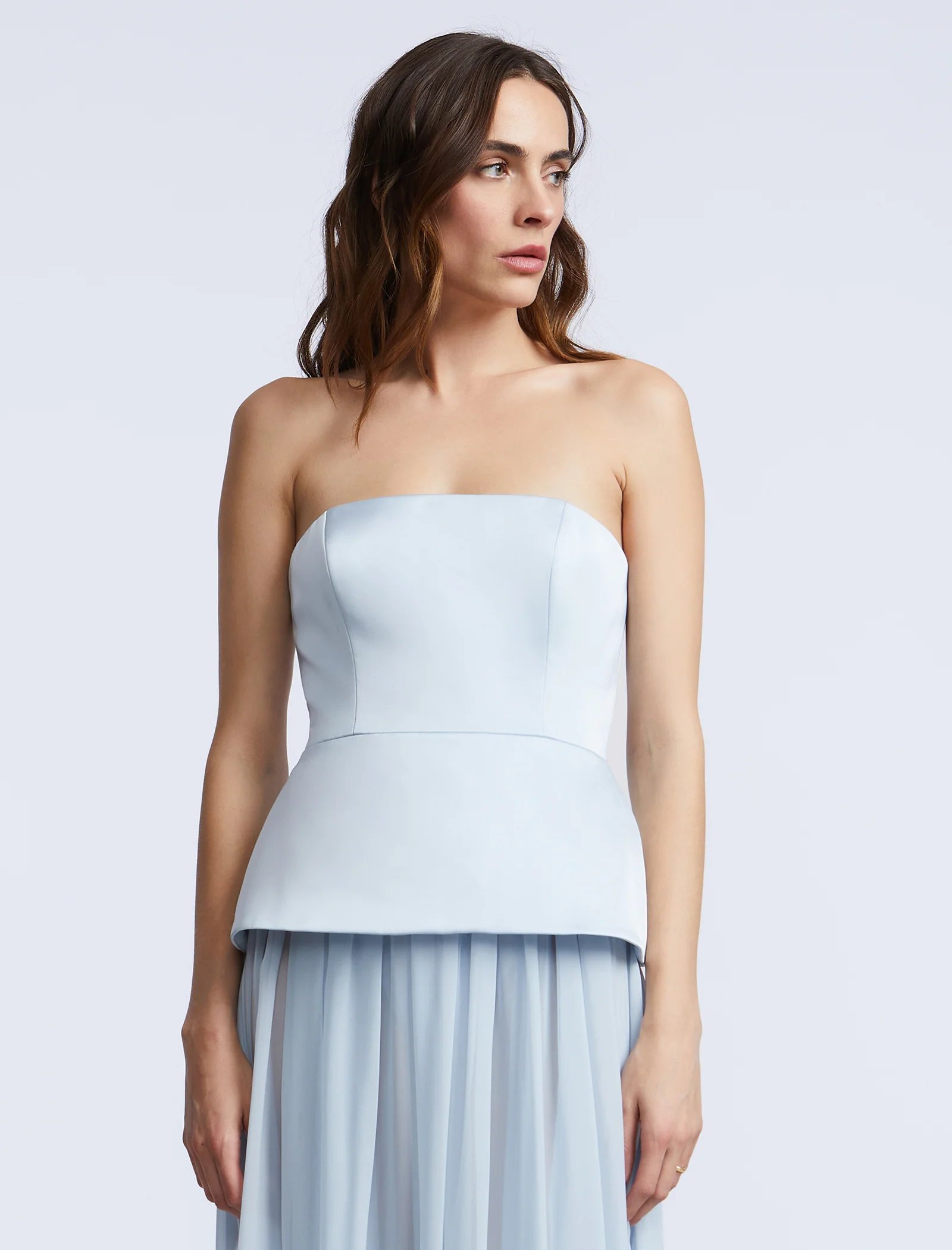 Strapless Peplum Gown - Builderot