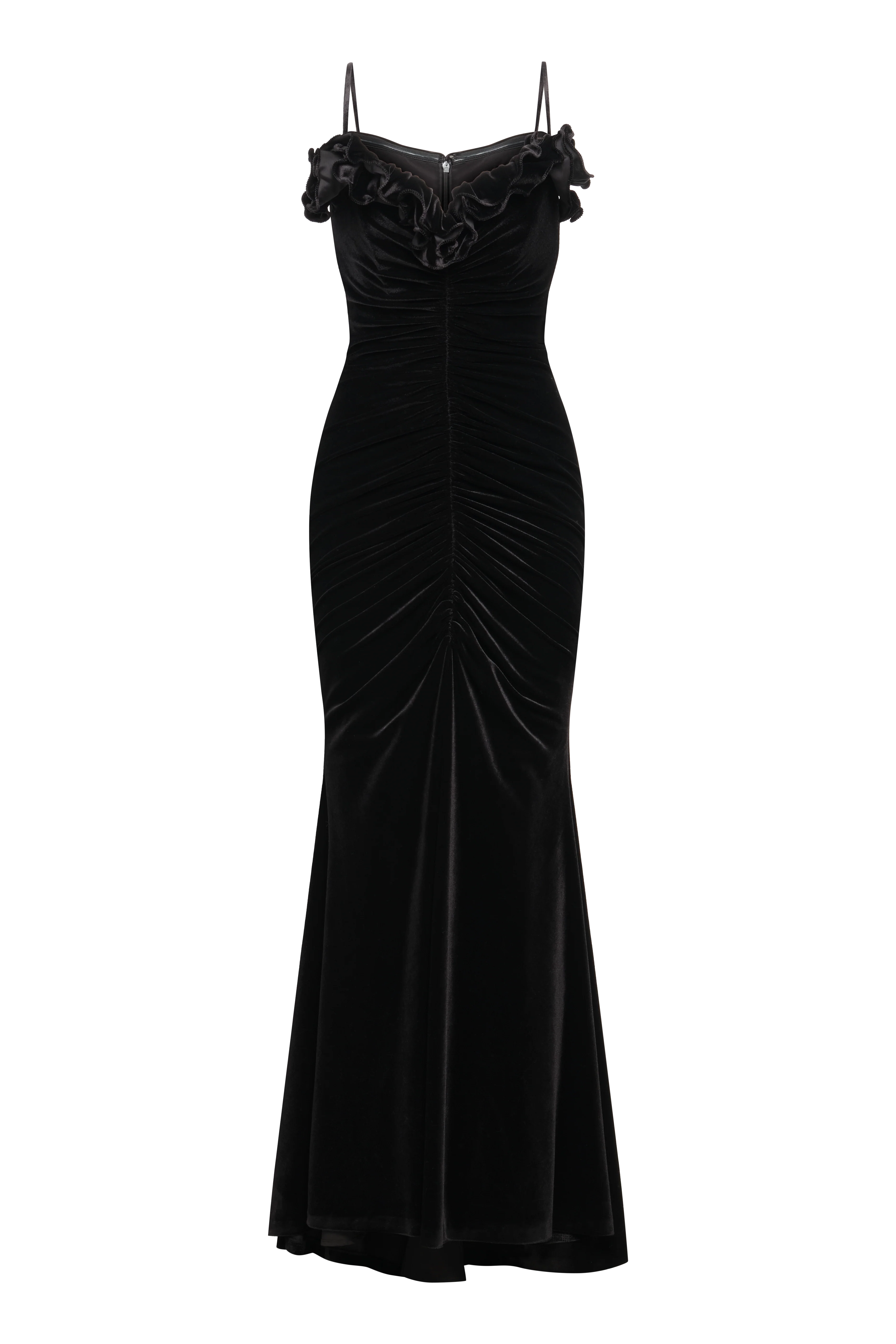 Ruffle Velvet Gown - Builderot