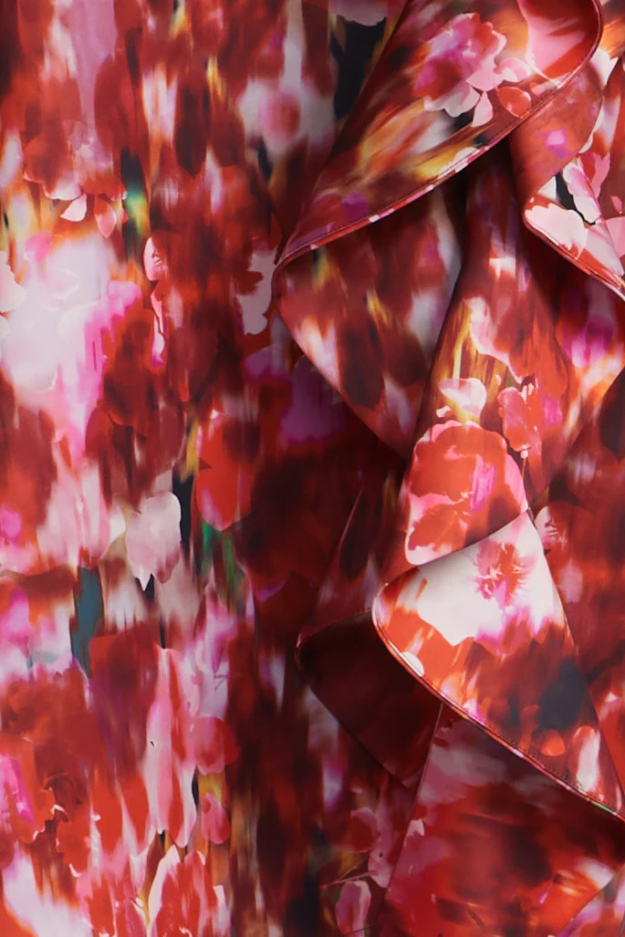 Printed Cascade Midi Skirt - Builderot