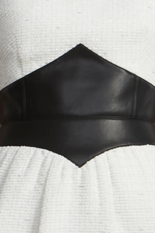 Leather Tweed Dress - Builderot