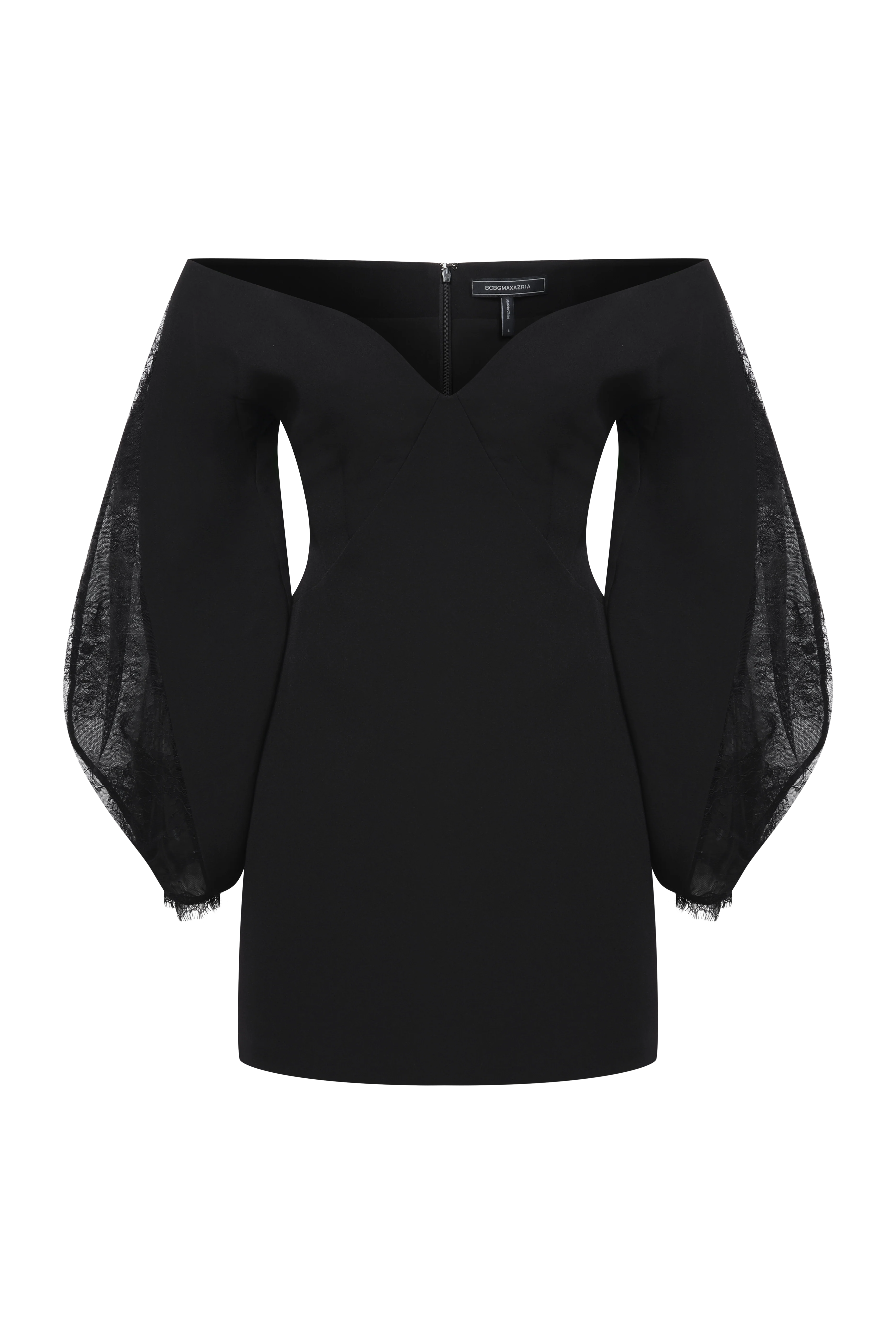 Lace Detail Cocktail Dress - Builderot