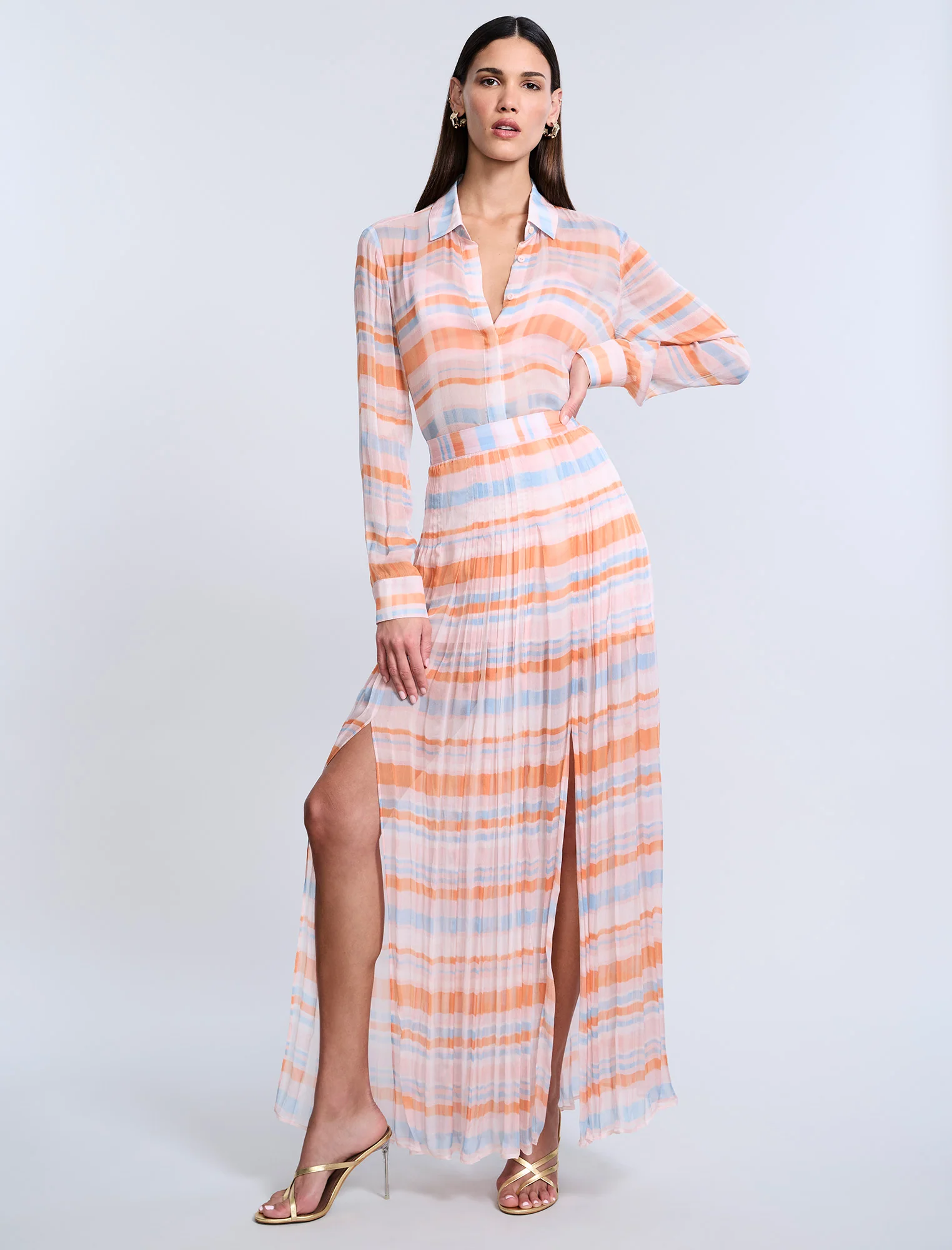 Printed Pleated Skirt - Builderot