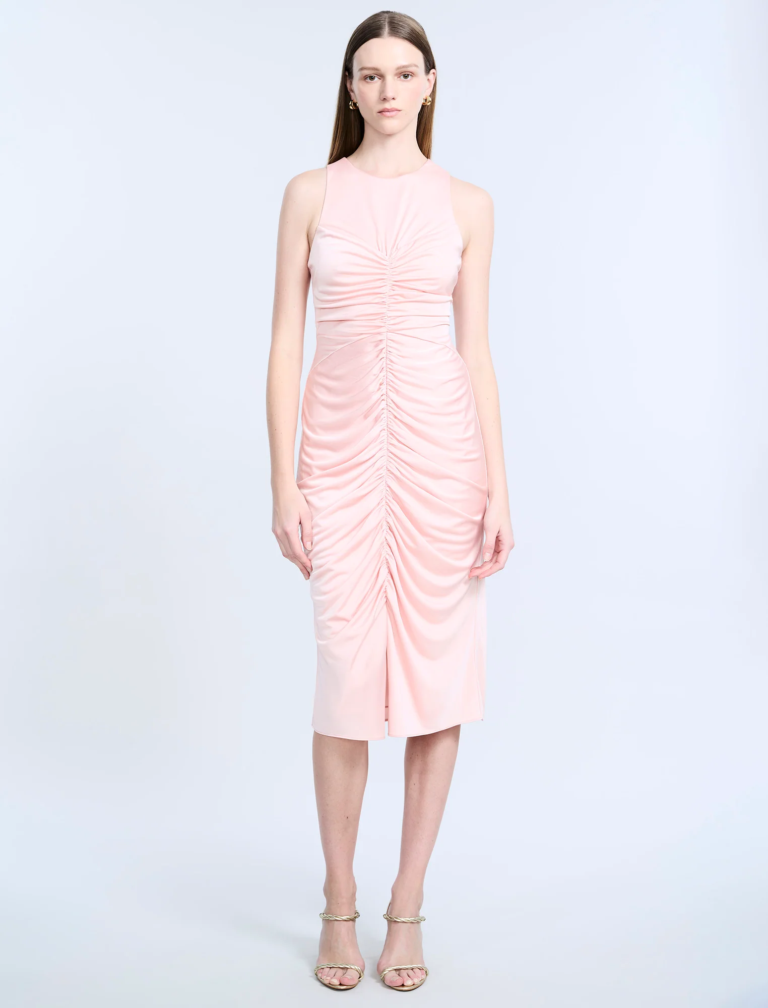 Hardware Ruched Midi Dress - Builderot