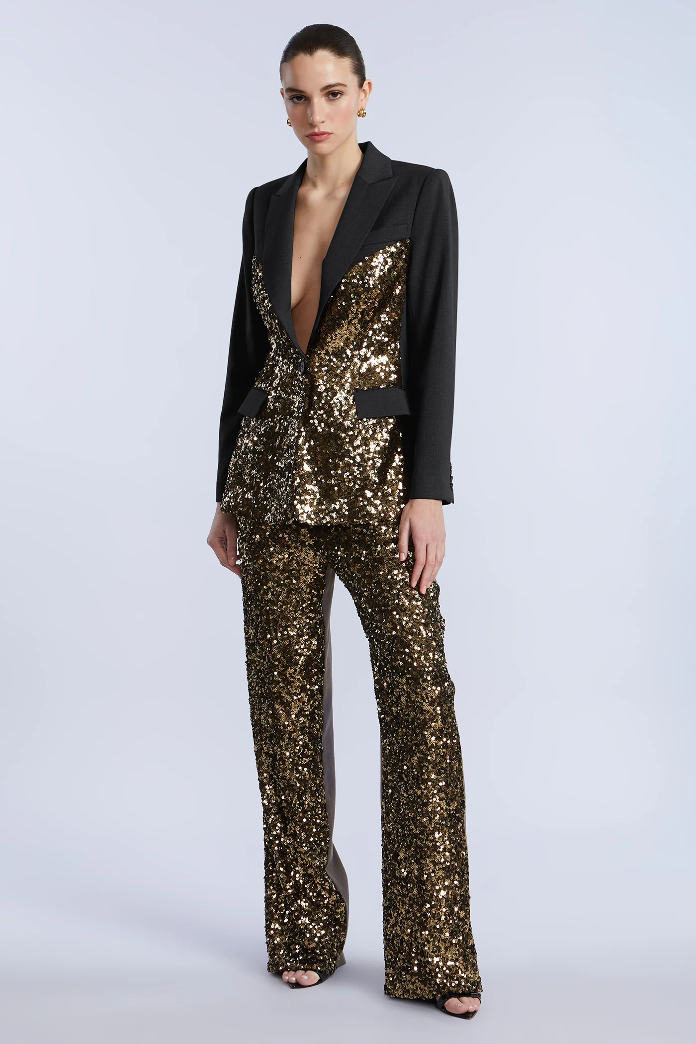 Sequin Mix Blazer - Builderot